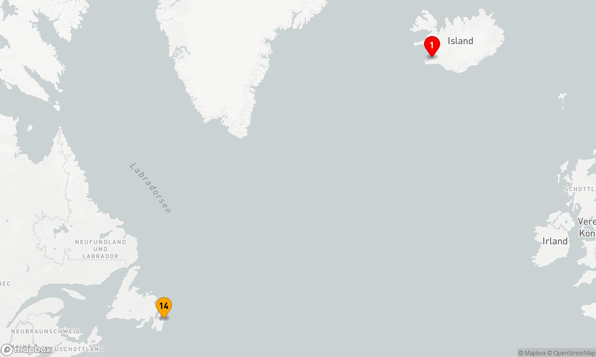 Route 13 Nächte - Von Grönland nach Neufundland: Berge,  Wildnis und Wikingergeschichte