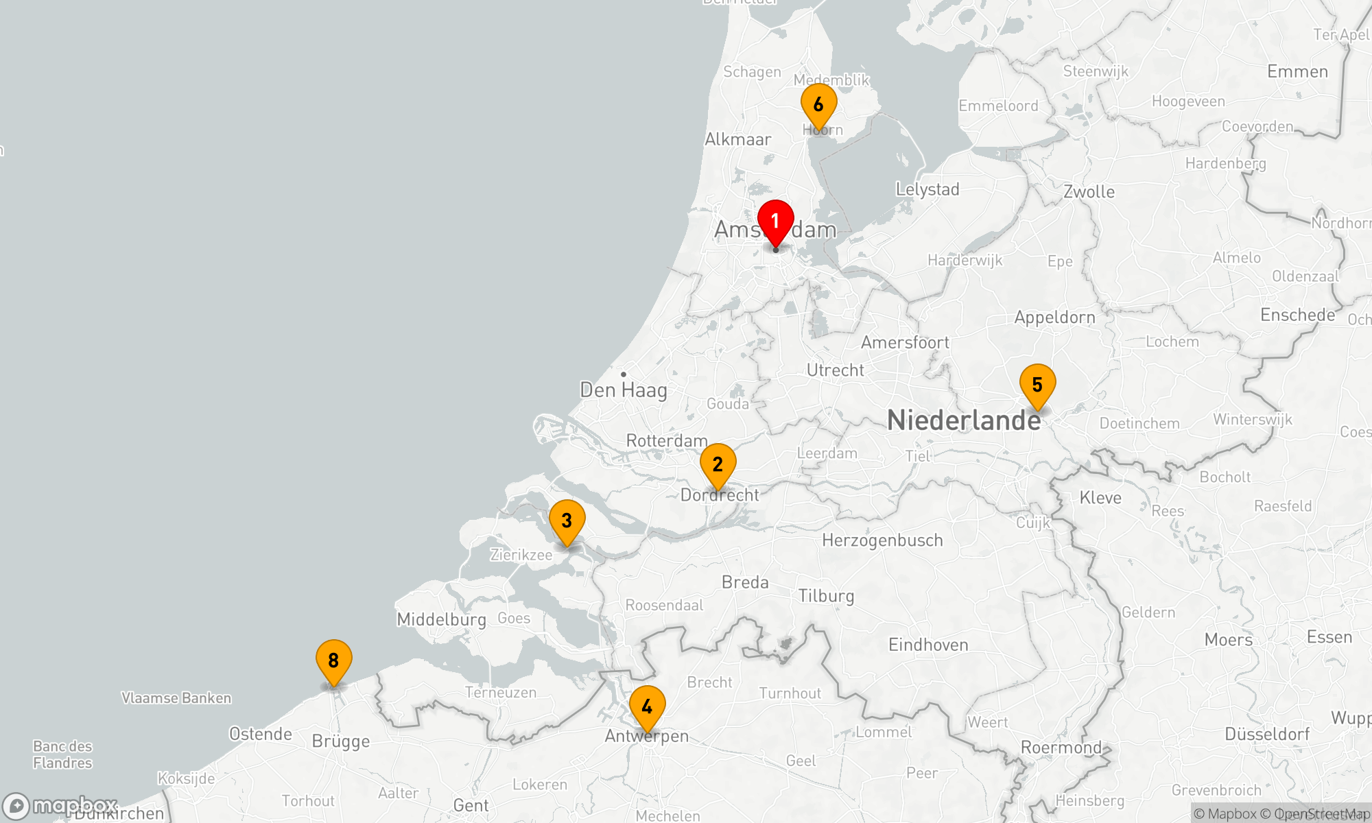 Route 10 Nächte - Windmühlen,  Tulpen und belgische Köstlichkeiten mit Brügge