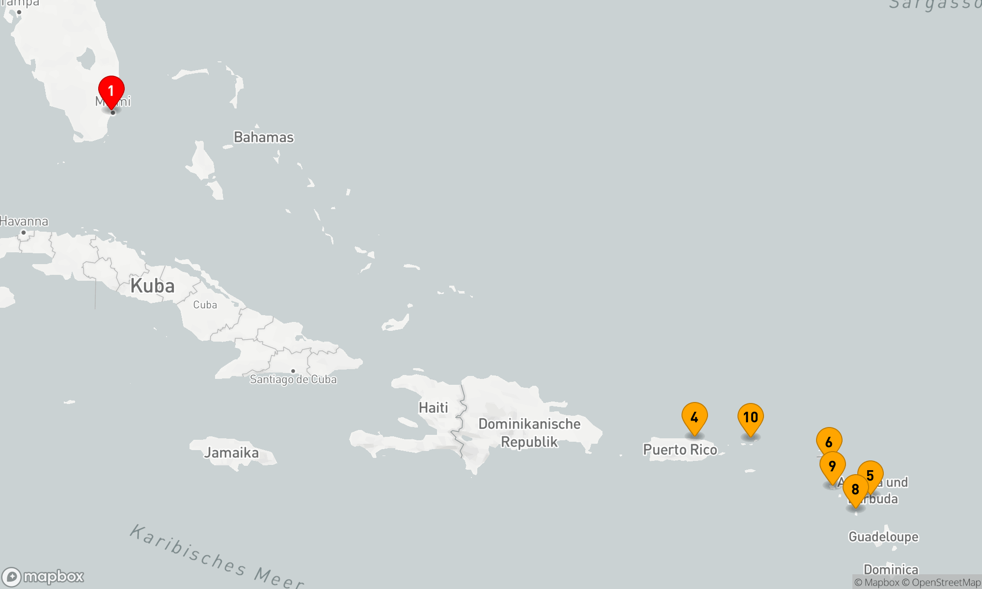 Route 12 Nächte - Karibische Eleganz: Inselträume und Luxus