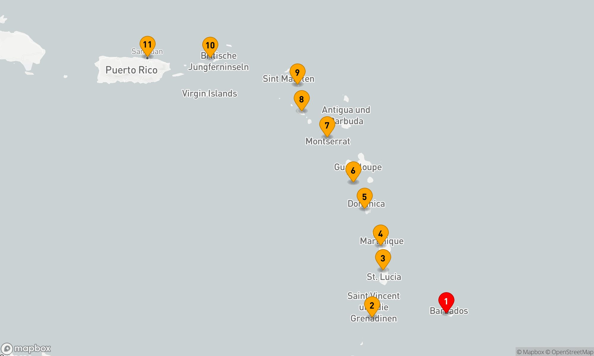 Route 10 Nächte - Karibische Eleganz-Entdeckung