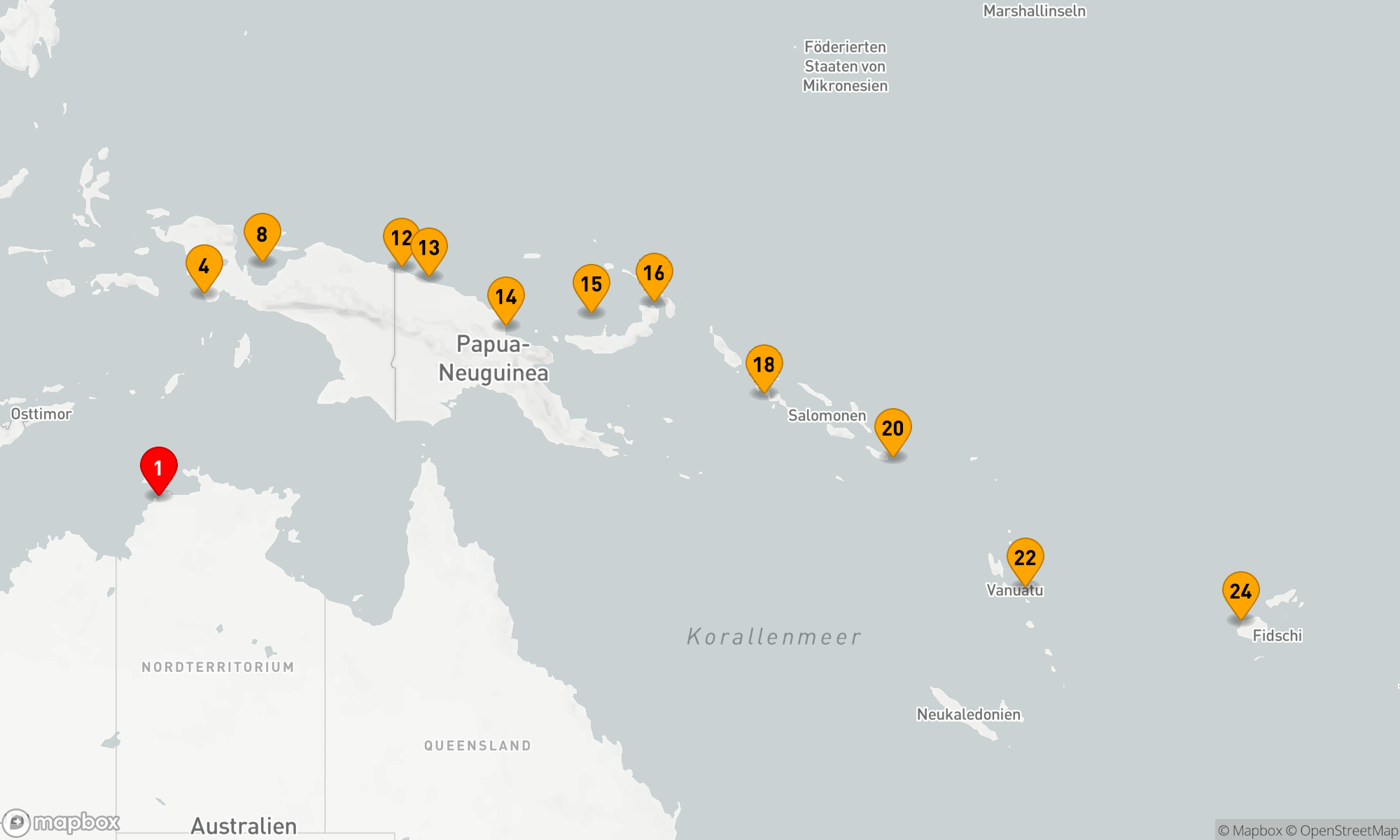 Route 23 Nächte - Inselabenteuer im Korallenmeer