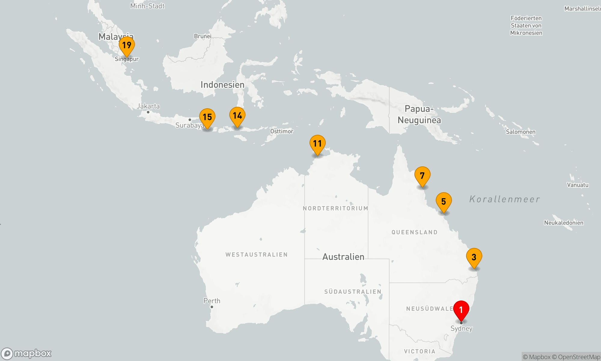 Route 18 Nächte - Inselträume und Metropolen der Südsee