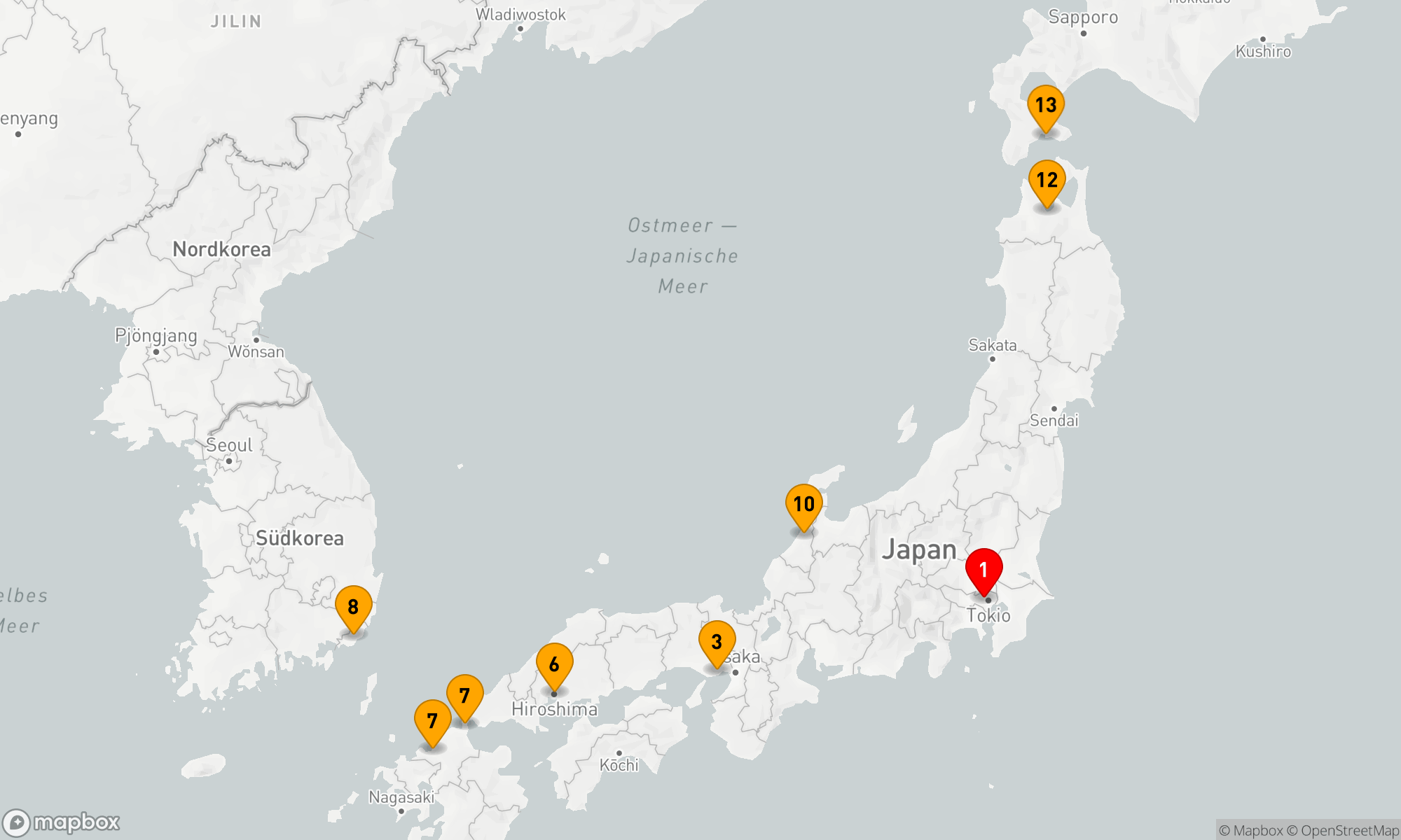 Route 14 Nächte - Kultur- und Küstenzauber Japans