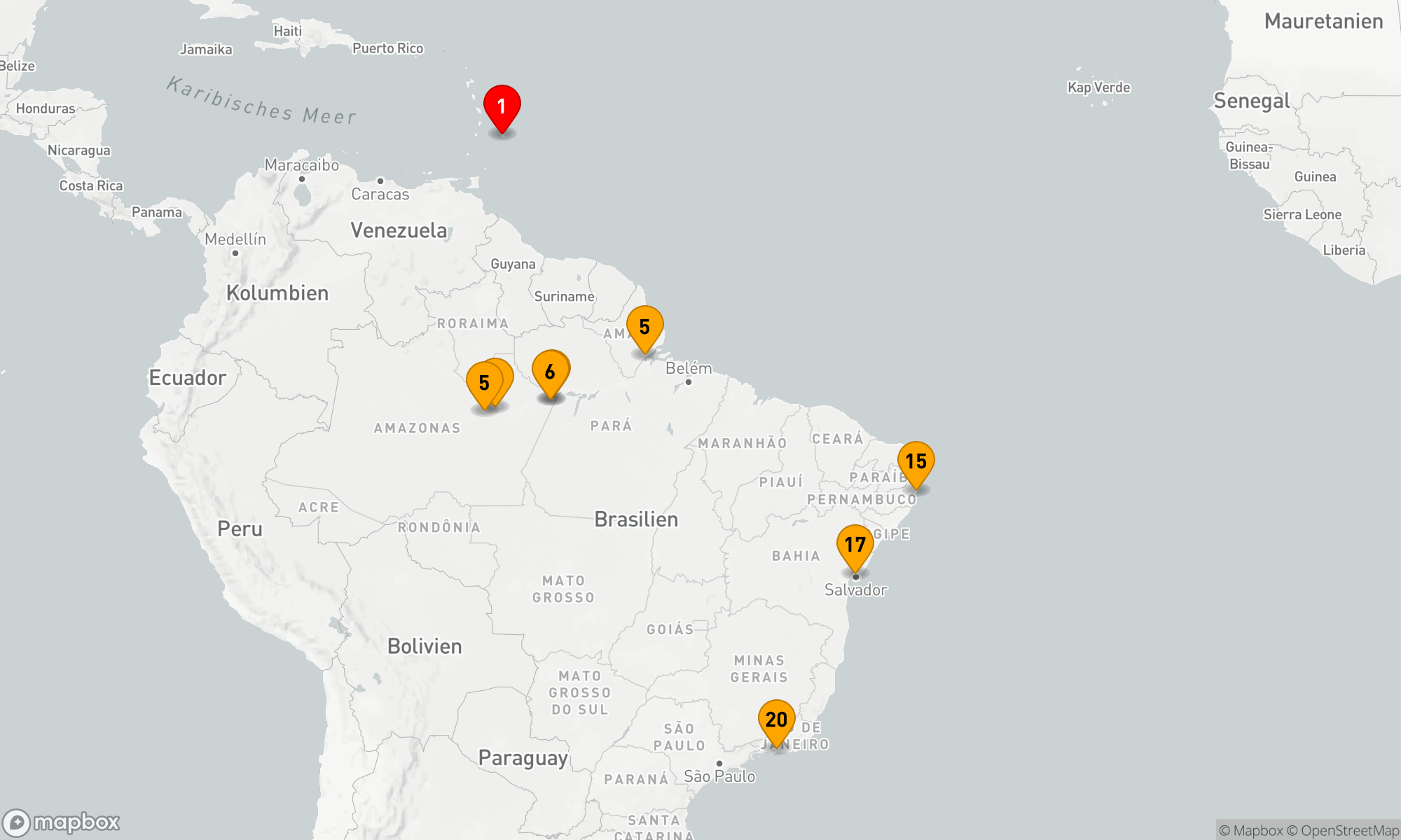 Route 20 Nächte - Von Barbados zum Sambakarneval: Entdeckungsreise entlang brasilianischer Küsten und des Amazonas