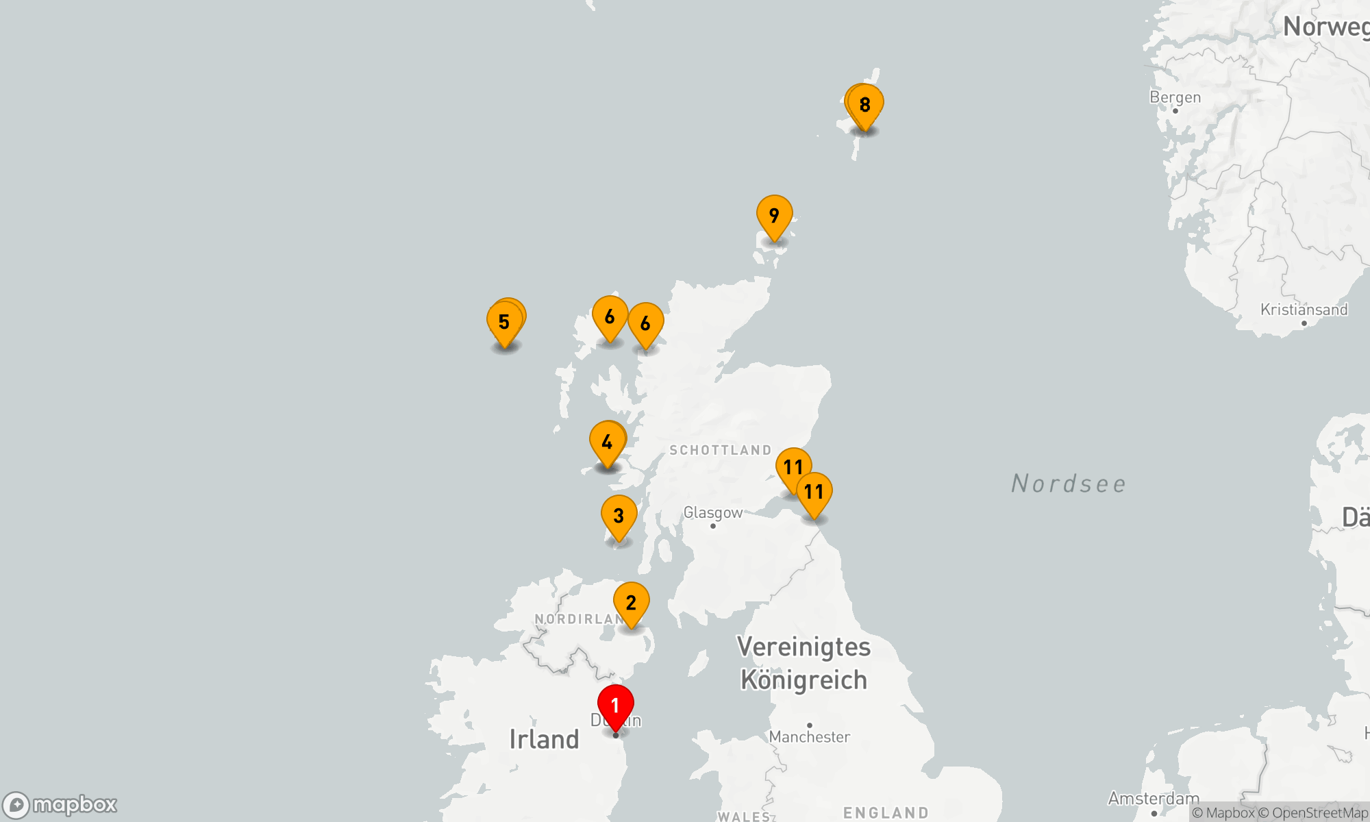 Route 11 Nächte - Irische und Schottische Küstenzauber