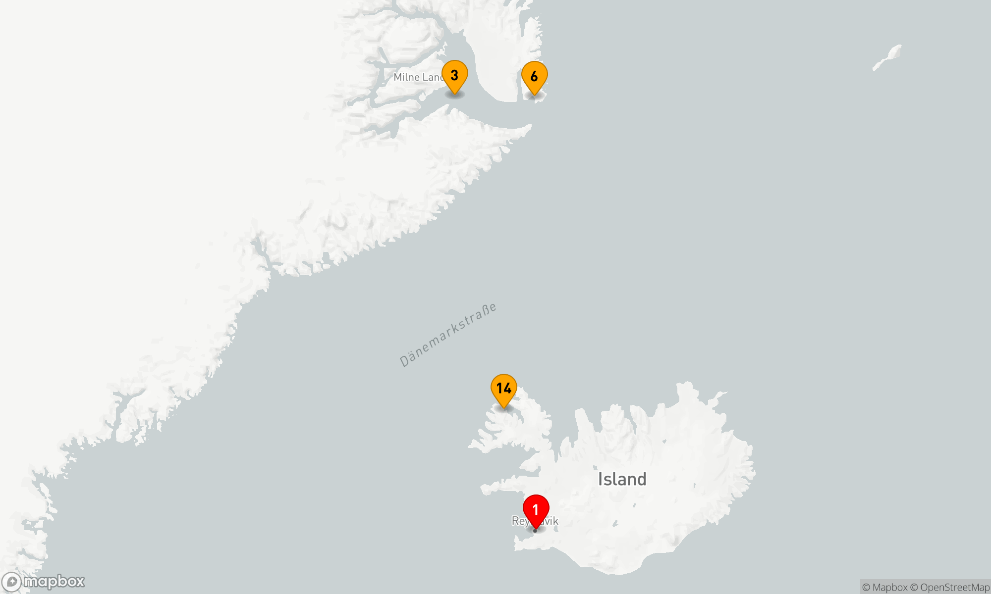 Route 15 Nächte - Arktische Entdeckung: Islands und Grönlands verborgene Schätze