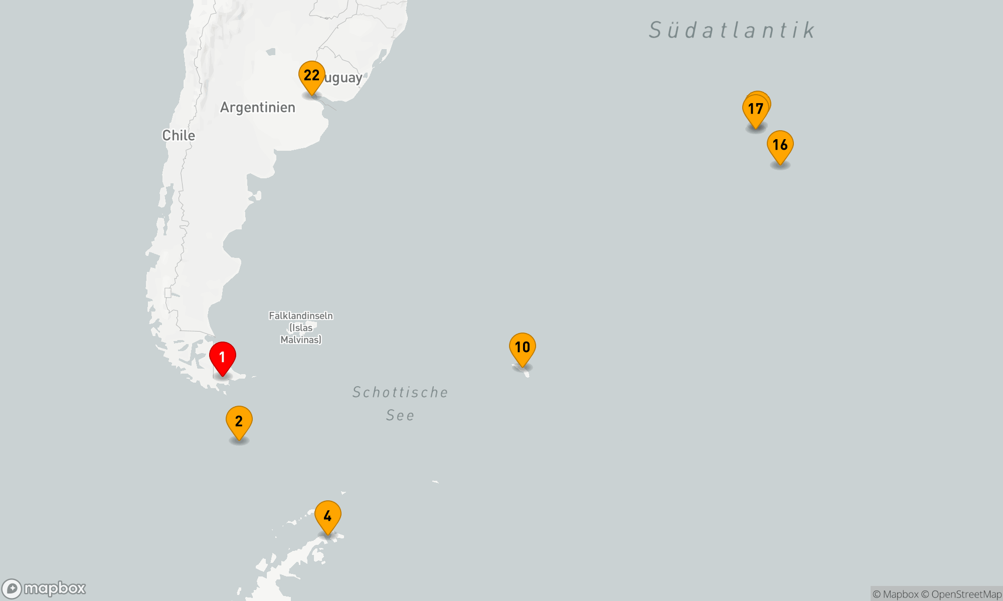 Route 21 Nächte - Expedition Antarktis und Patagonien Abenteuer