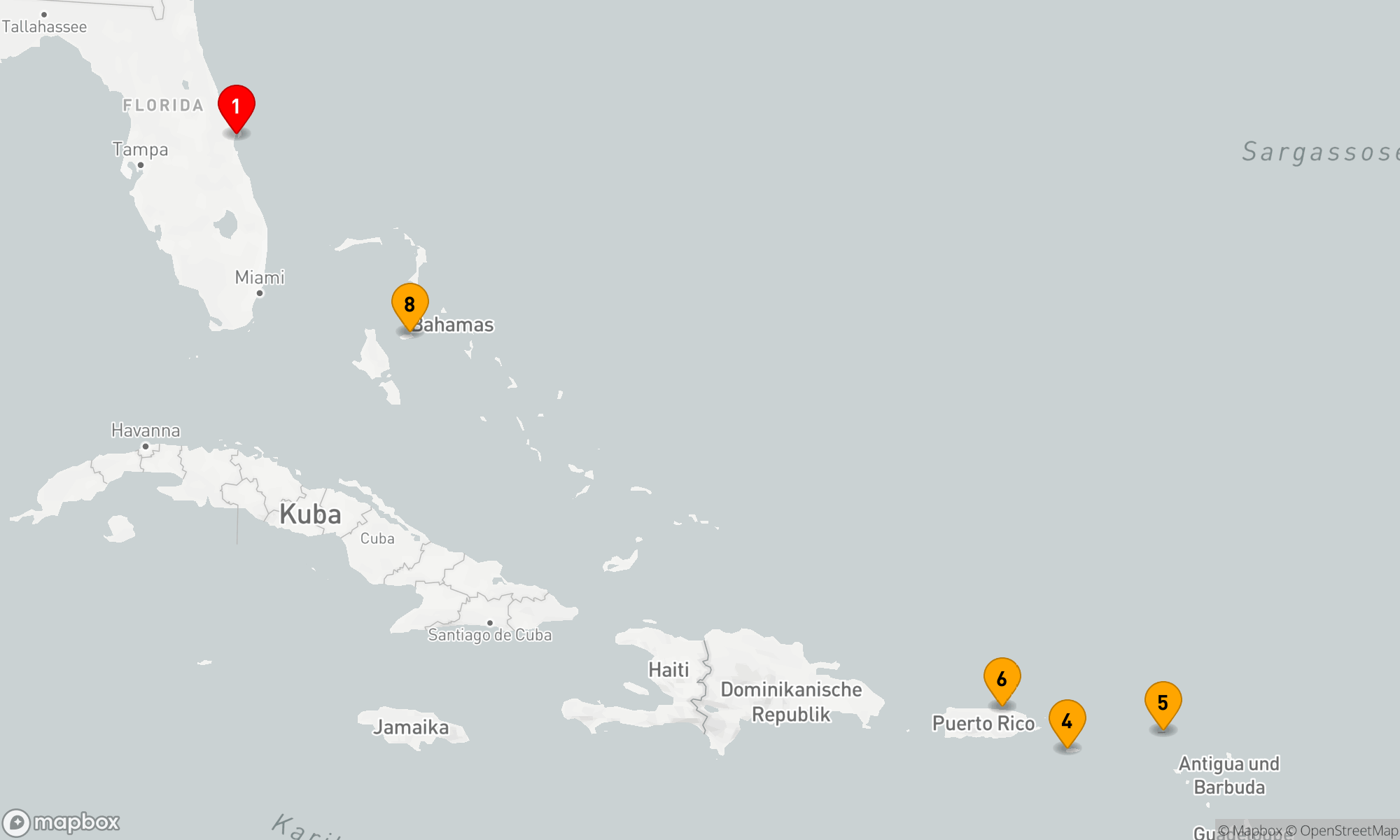 Route 8 Nächte - KREUZFAHRT IN DER ÖSTLICHEN KARIBIK