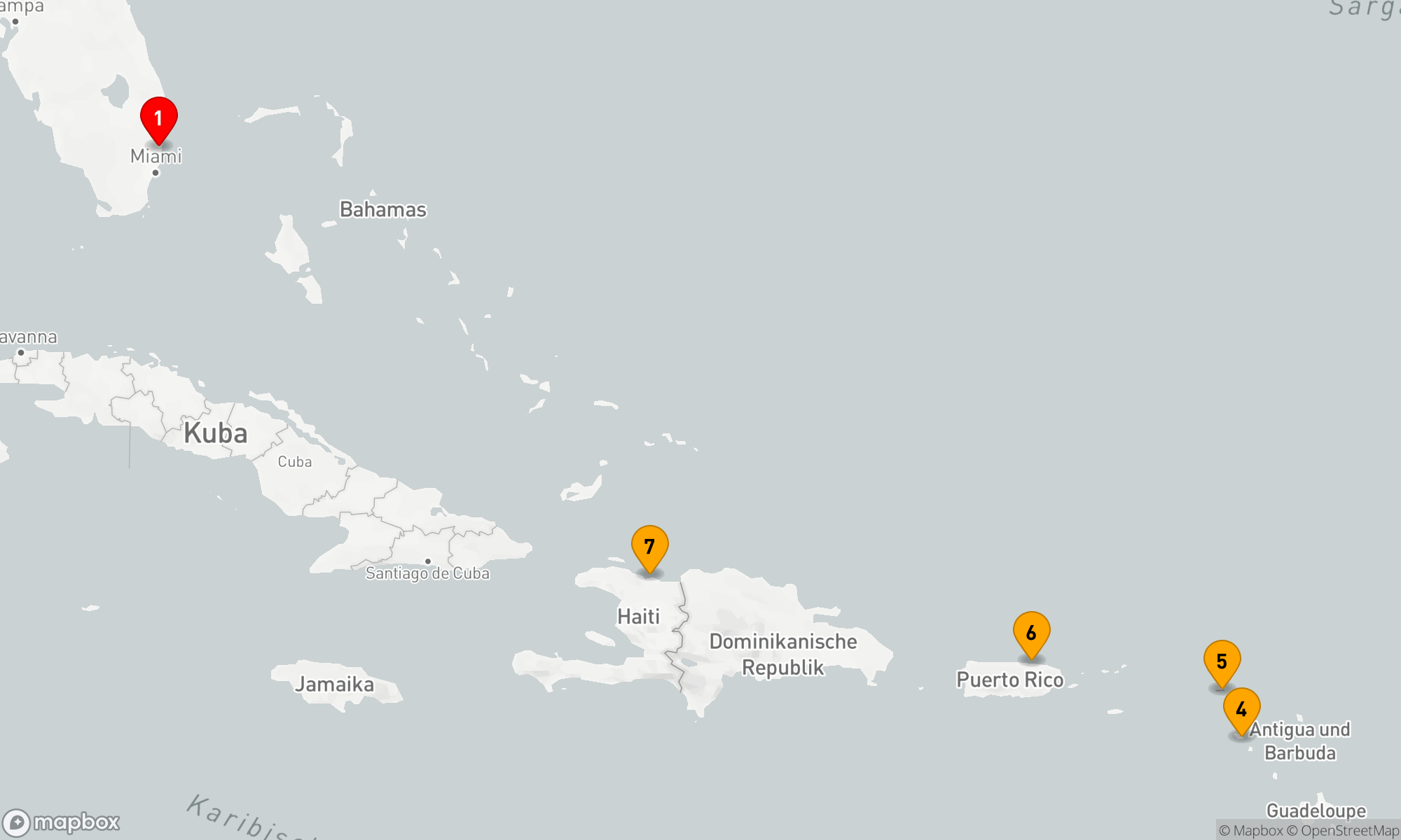 Route 8 Nächte - KREUZFAHRT IN DER ÖSTLICHEN KARIBIK