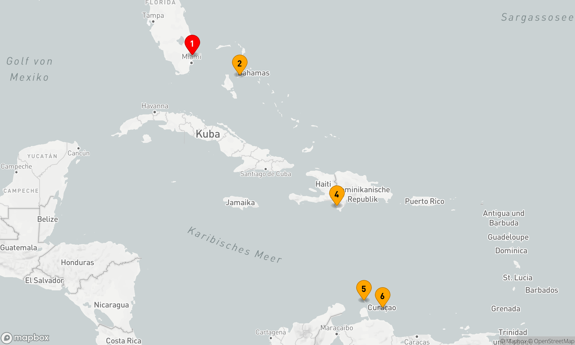Route 8 Nächte - KREUZFAHRT IN DER SÜDLICHEN KARIBIK