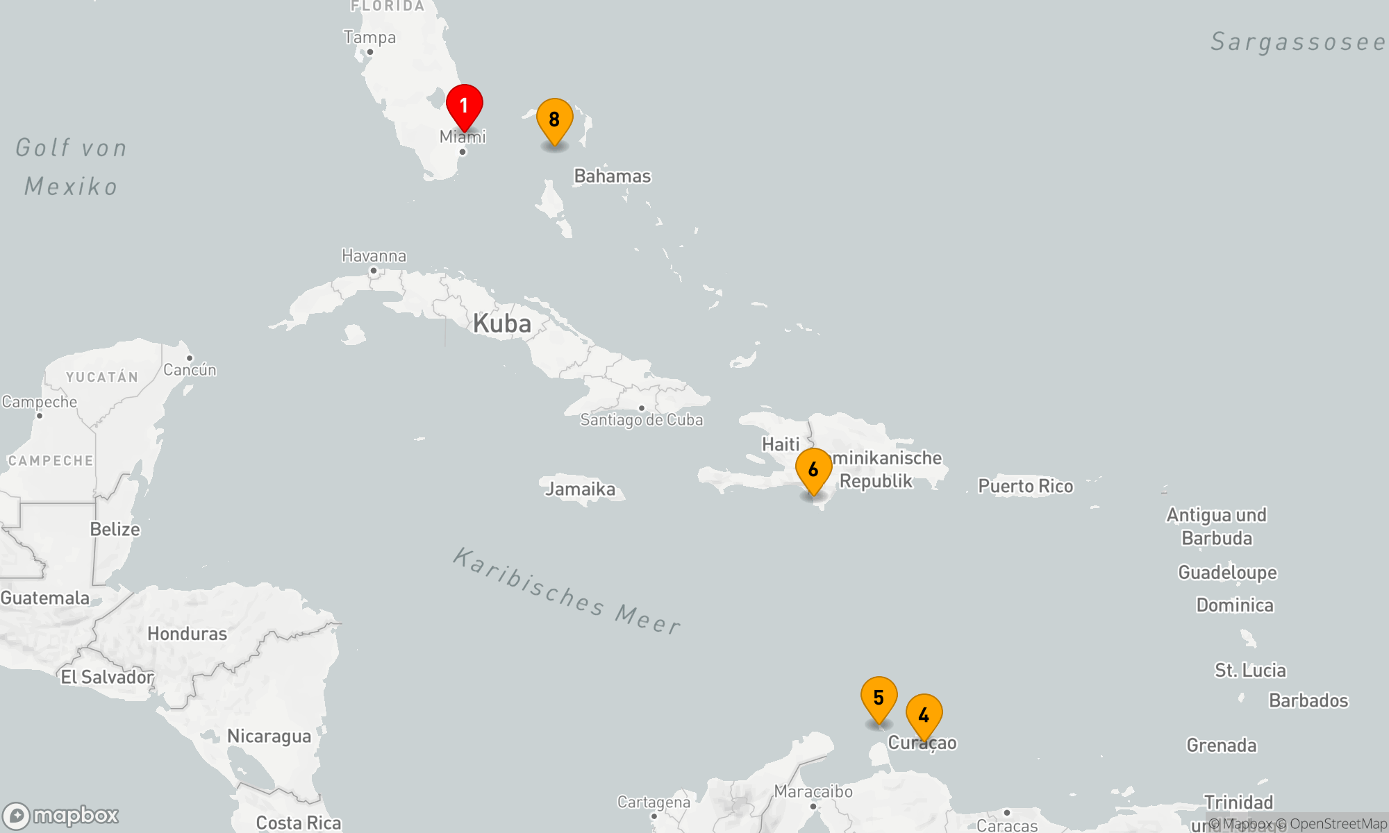 Route 8 Nächte - SÜDLICHE KARIBIK & PERFEKTER TAG