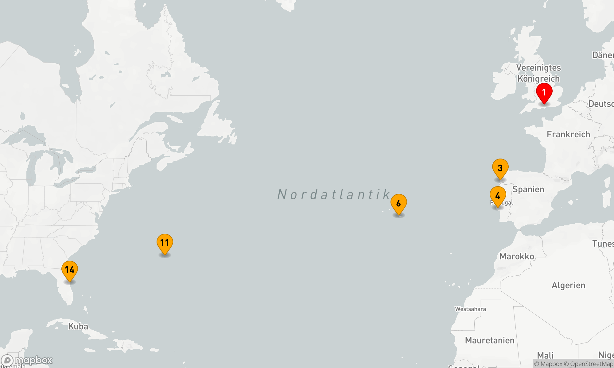 Route 13 Nächte - PORTUGAL & BERMUDA TRANSATLANTIK