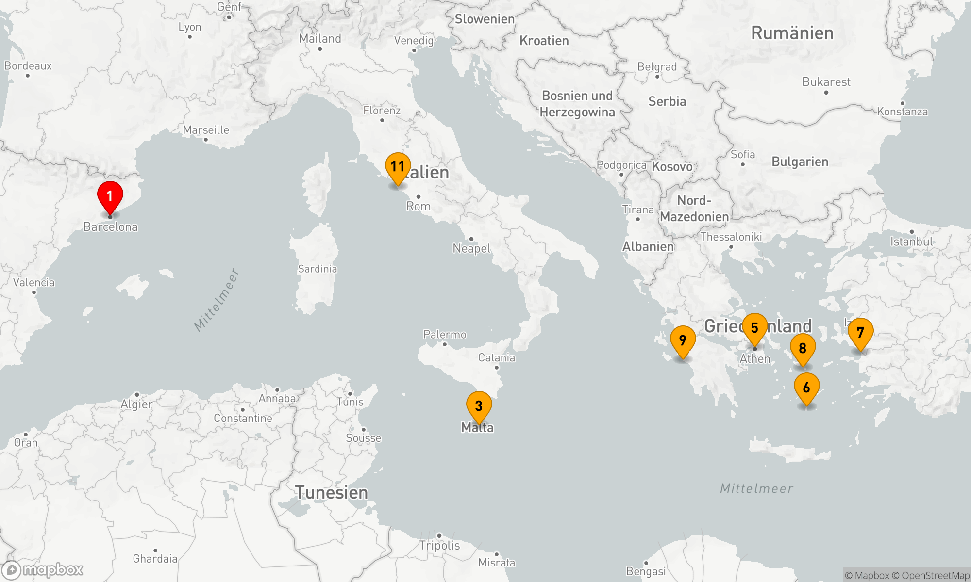 Route 10 Nächte - GRIECHISCHE INSELN & TÜRKEI