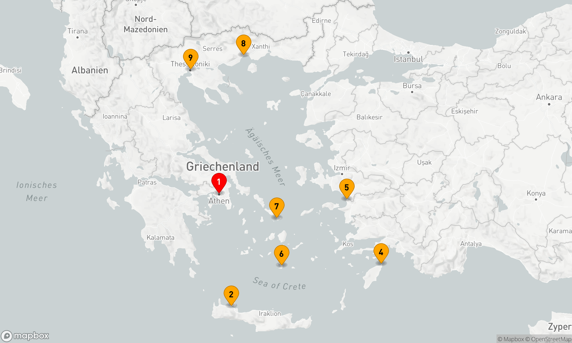Route 10 Nächte - BEST OF GRIECHENLAND KREUZFAHRT