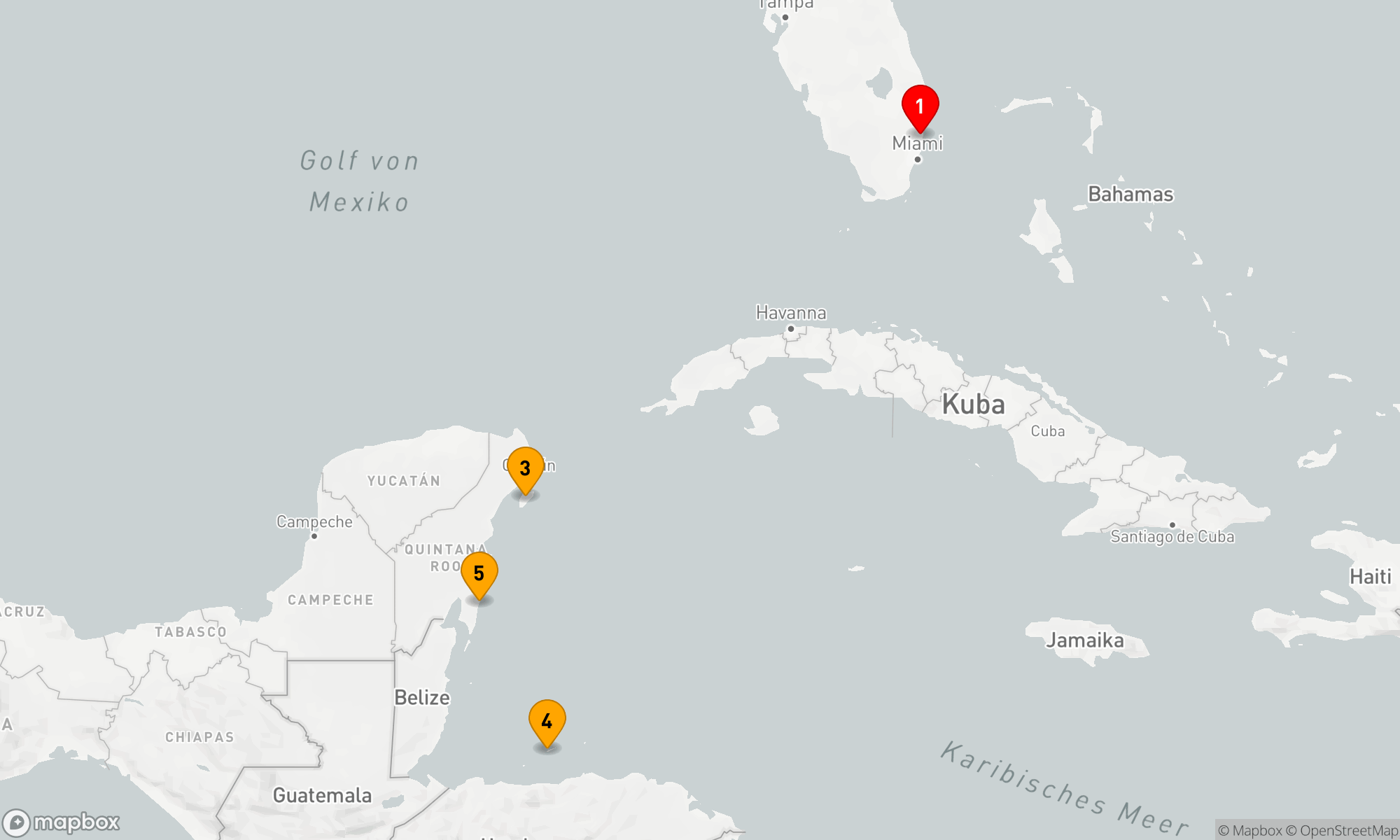Route 6 Nächte - MEXIKO & HONDURAS KREUZFAHRT