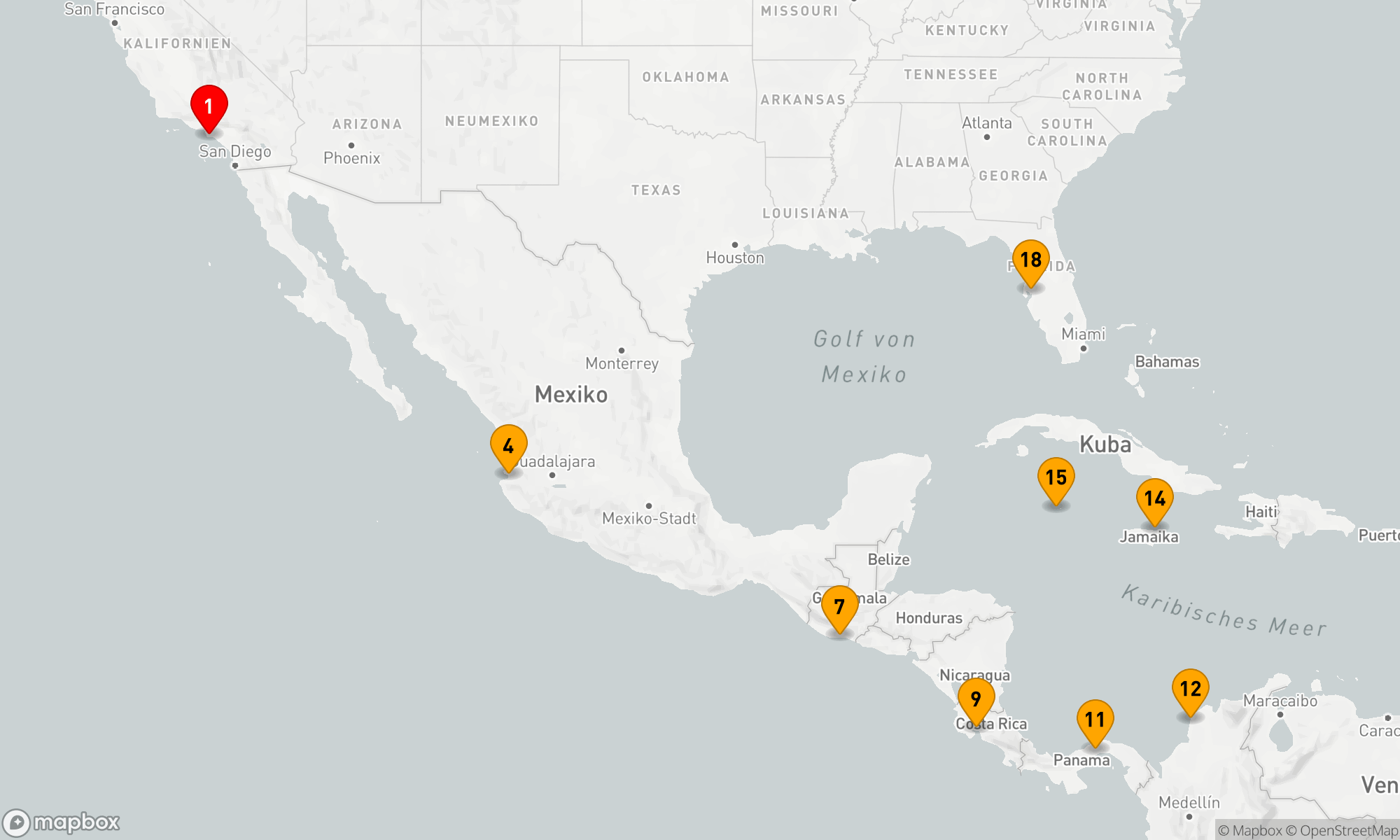 Route 17 Nächte - KREUZFAHRT DURCH DEN PANAMAKANAL IN RICHTUNG OSTEN