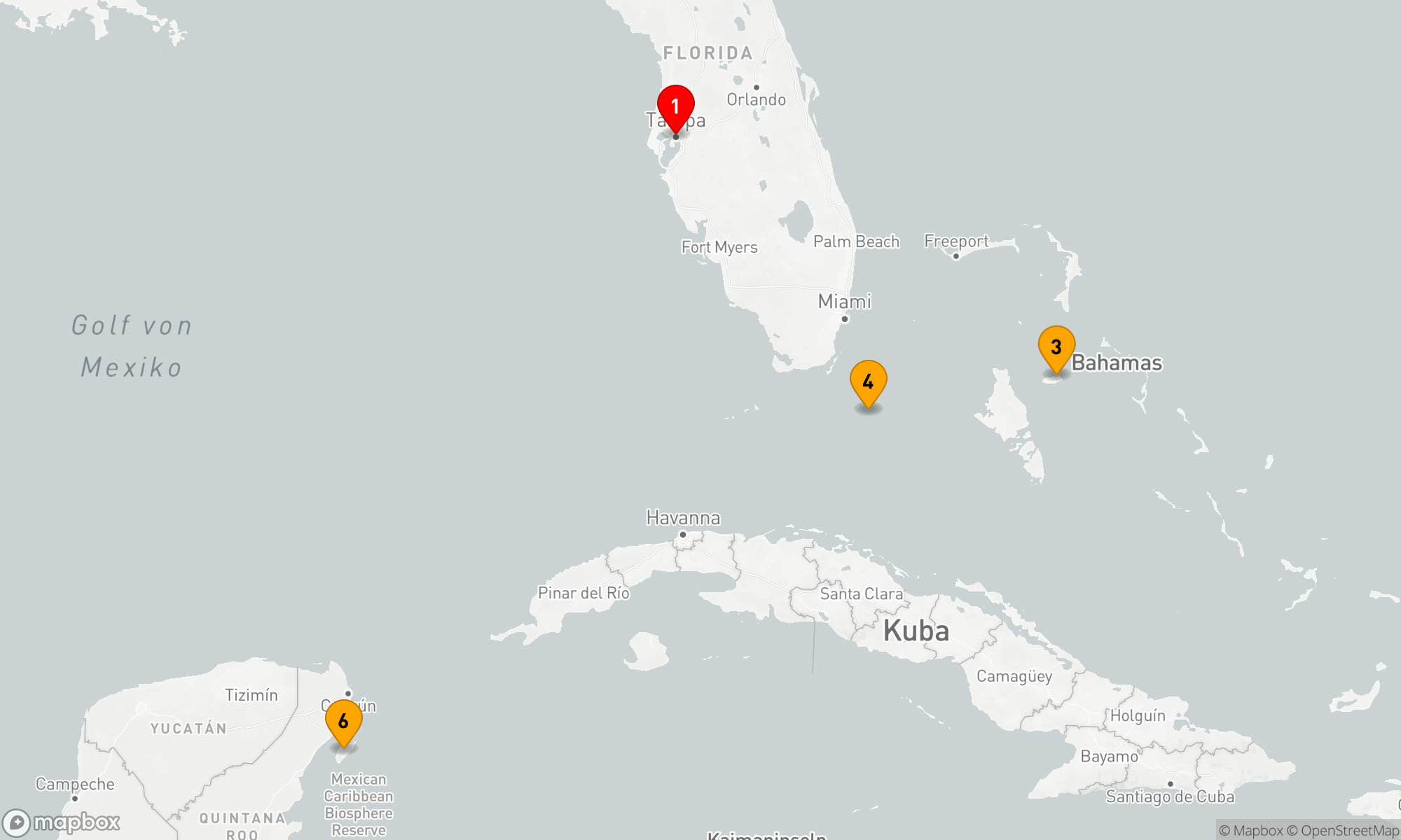 Route 7 Nächte - BAHAMAS & MEXIKO URLAUBSKREUZFAHRT
