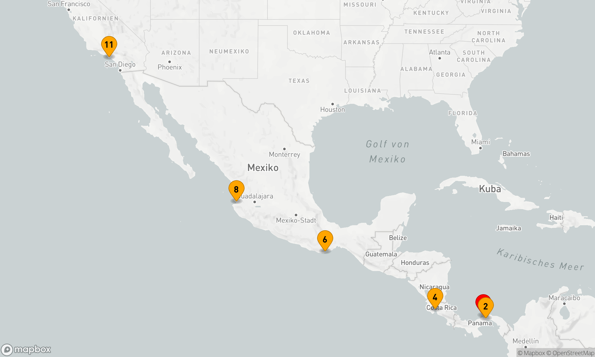 Route 10 Nächte - KREUZFAHRT DURCH DEN PANAMAKANAL IN RICHTUNG WESTEN
