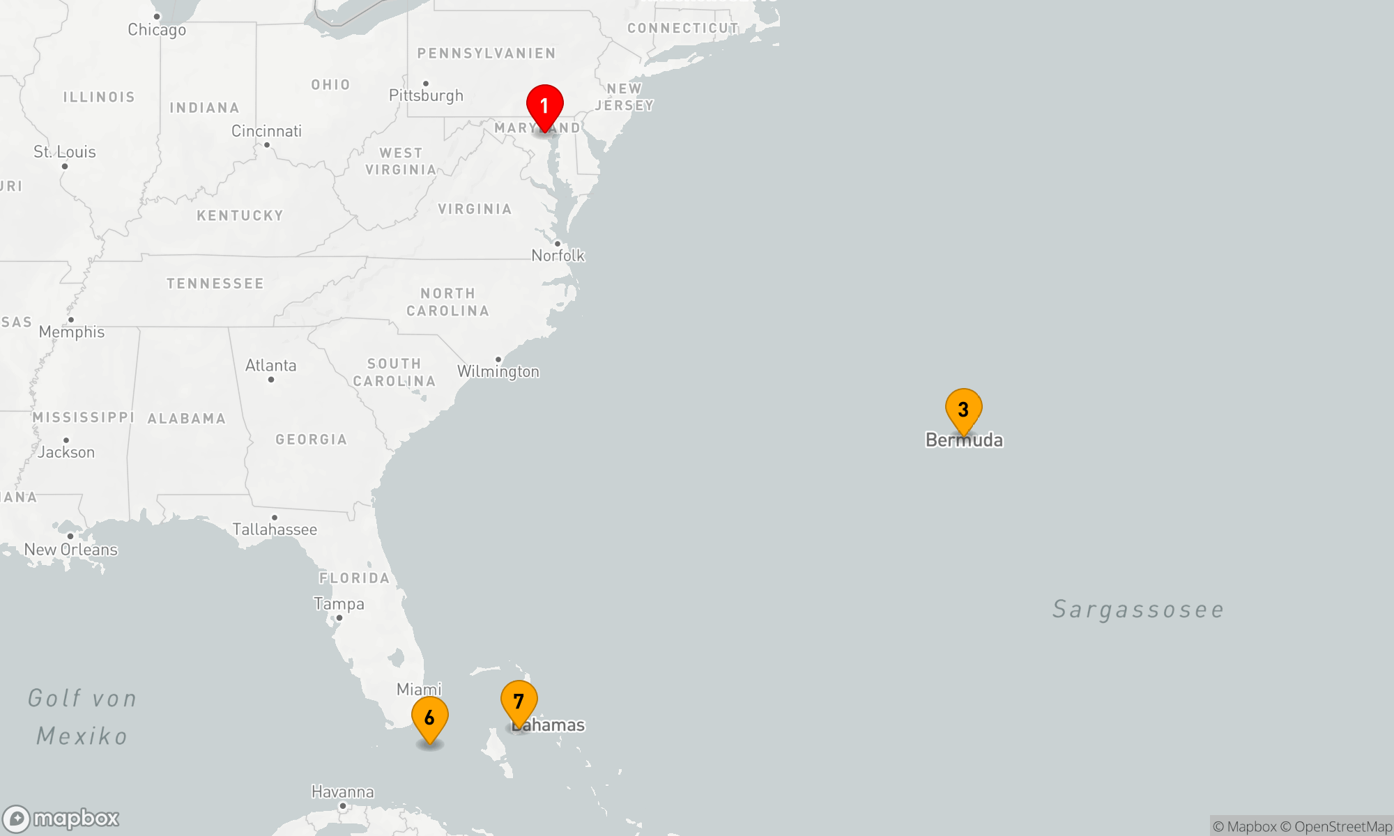 Route 9 Nächte - BERMUDA & BAHAMAS KREUZFAHRT