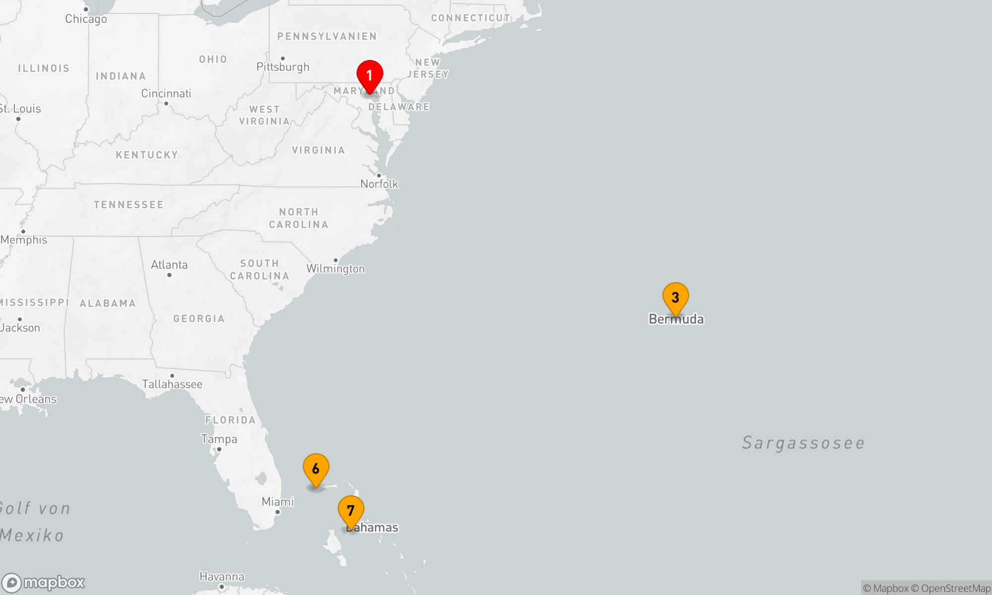 Route 9 Nächte - BERMUDA & BAHAMAS KREUZFAHRT