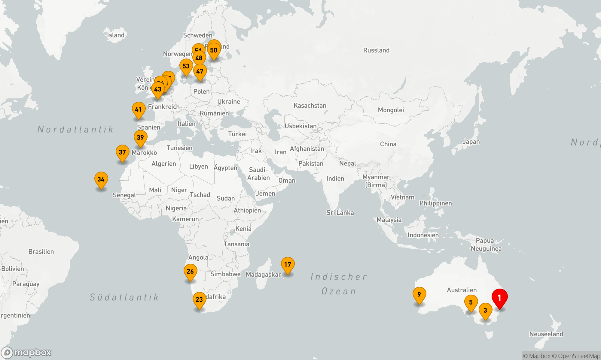 Route 55 Nächte - Weltweite Kreuzfahrtlinie - Sydney nach London (Dover)