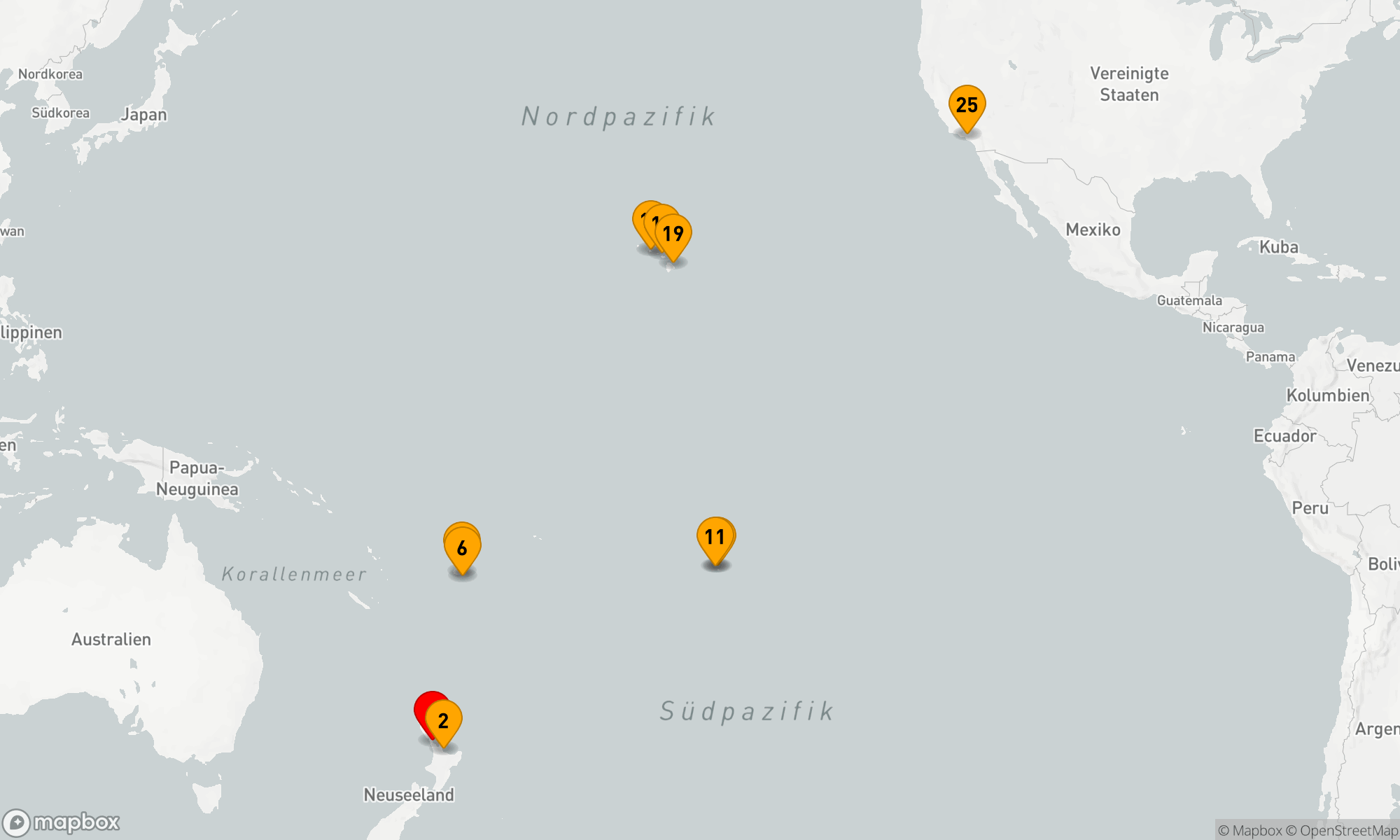 Route 25 Nächte - Tahiti,  Hawaii & Südpazifiküberquerung