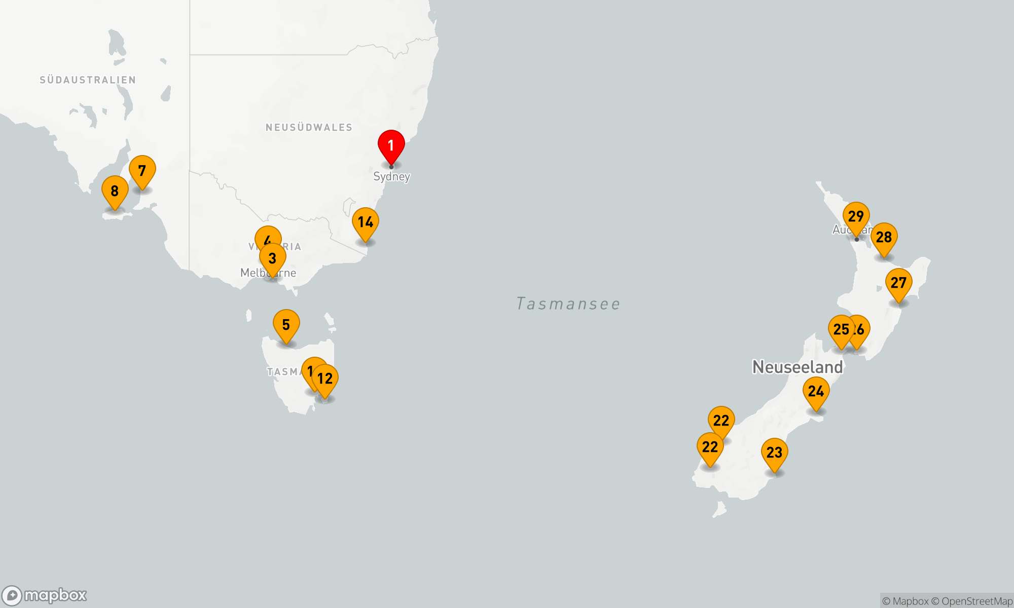 Route 28 Nächte - SÜDAUSTRALIEN & NEUSEELAND URLAUB