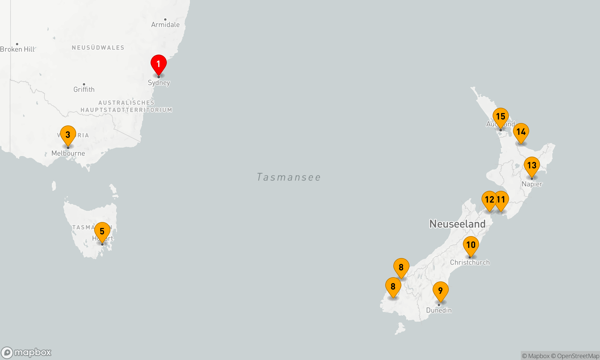 Route 14 Nächte - AUSTRALIEN & NEUSEELAND