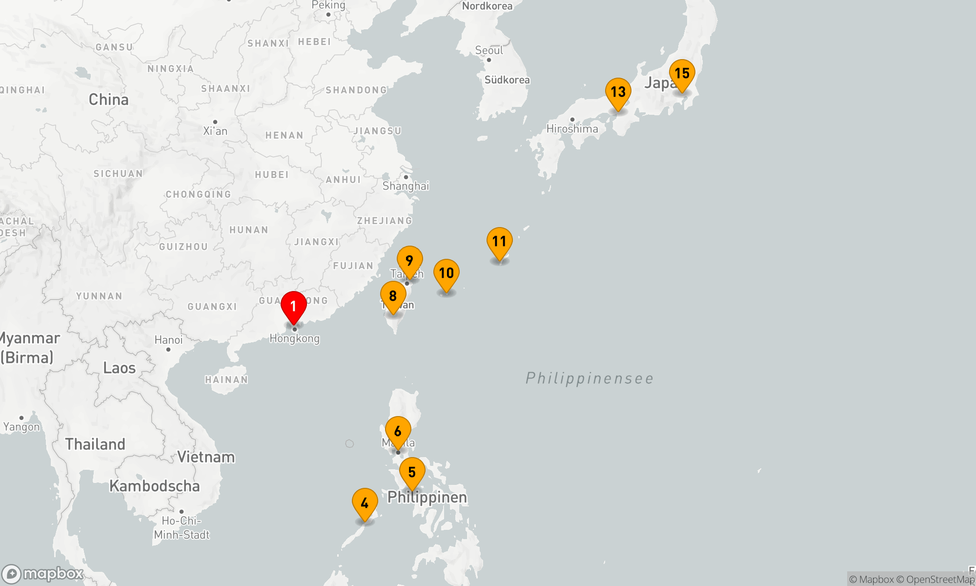 Route 14 Nächte - DIE PHILIPPINEN,  TAIWAN & JAPAN