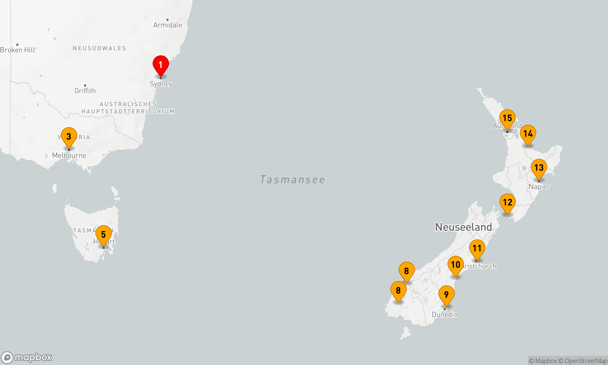 Route 14 Nächte - AUSTRALIEN & NEUSEELAND