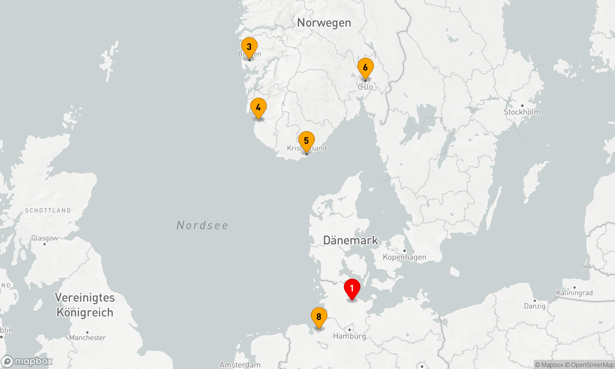 Route 7 Nächte - Vielfalt Norwegens