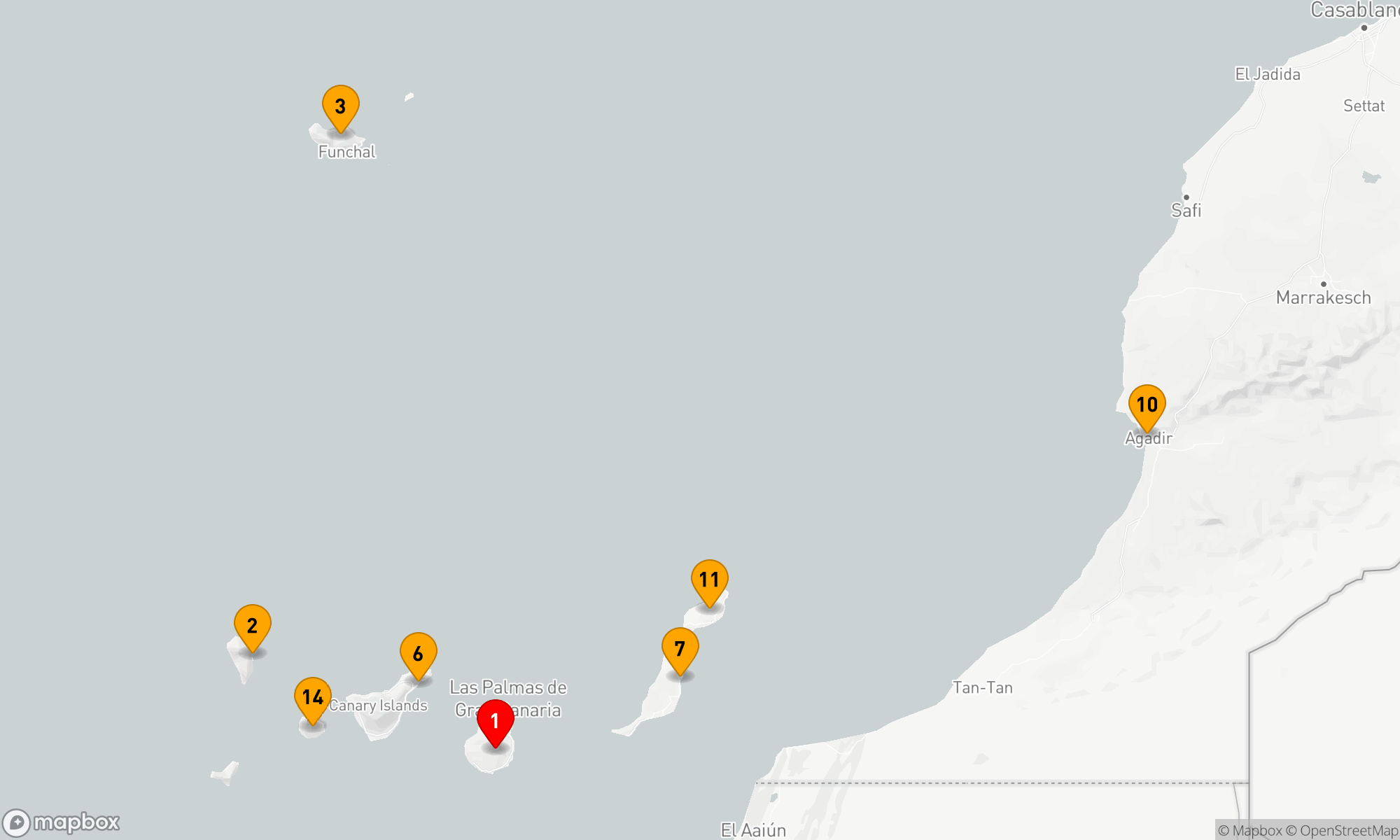 Route 14 Nächte - Jahresauftakt Kanaren & Madeira
