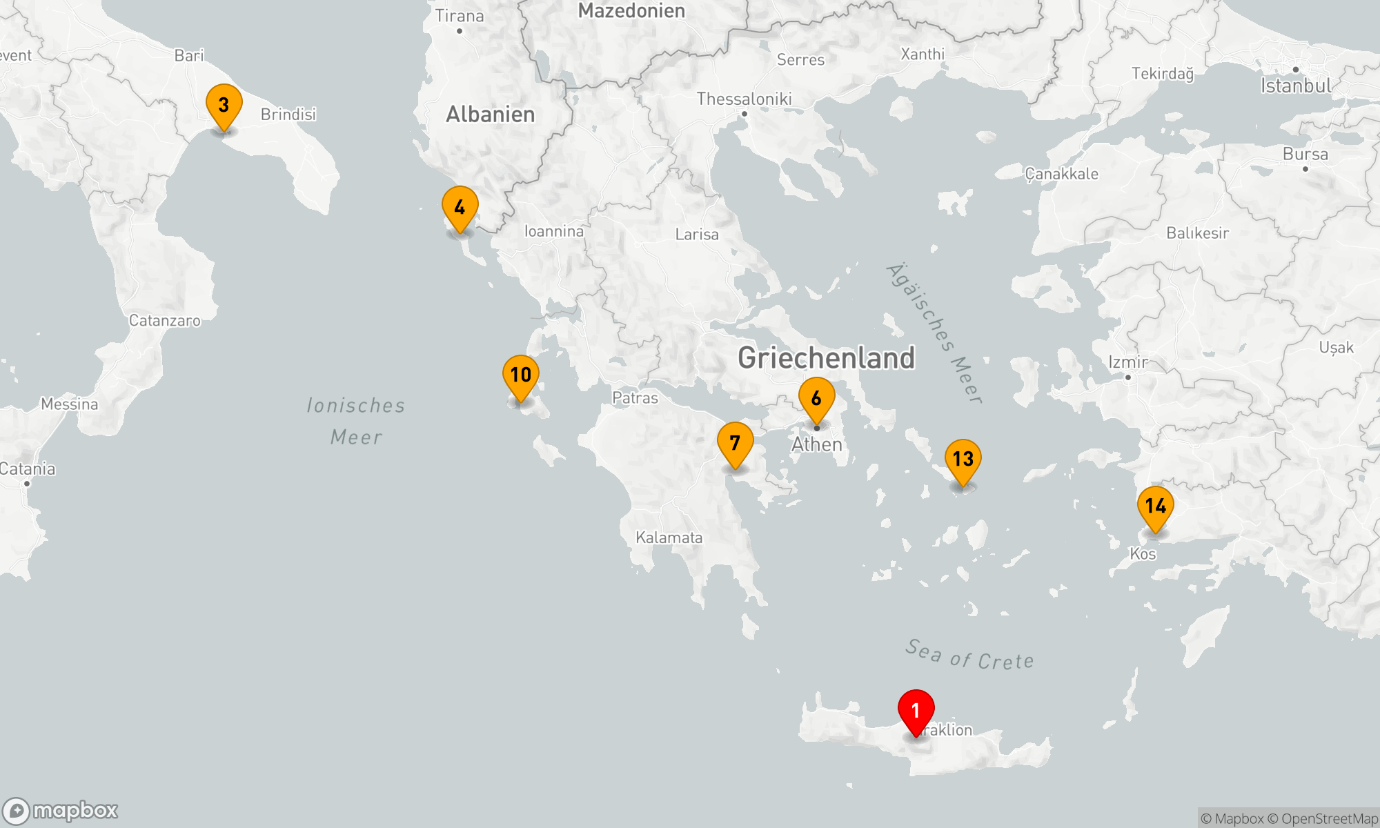 Route 14 Nächte - Inselperlen des Mittelmeers mit Athen