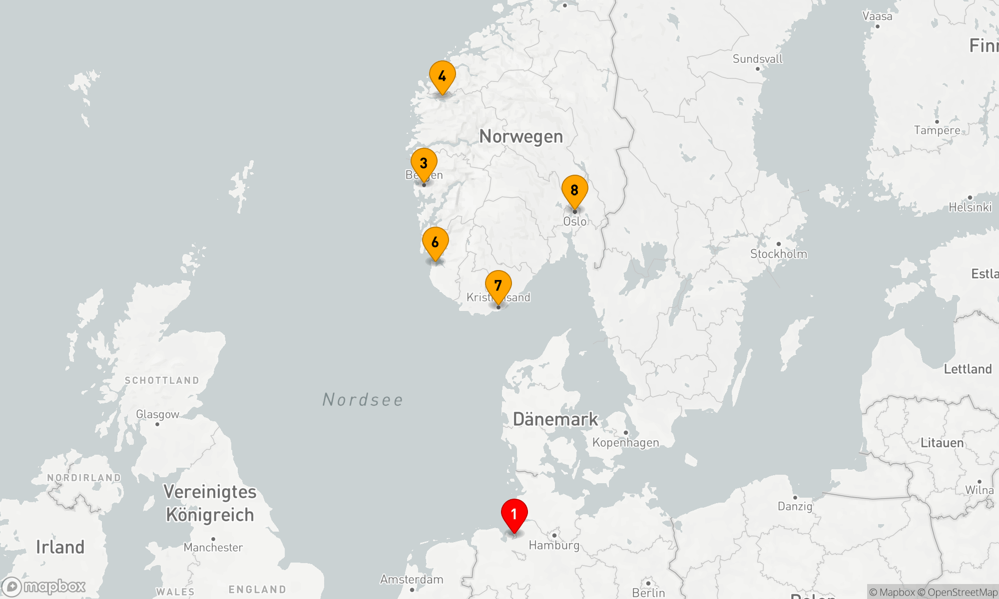 Route 9 Nächte - Vielfalt Norwegens