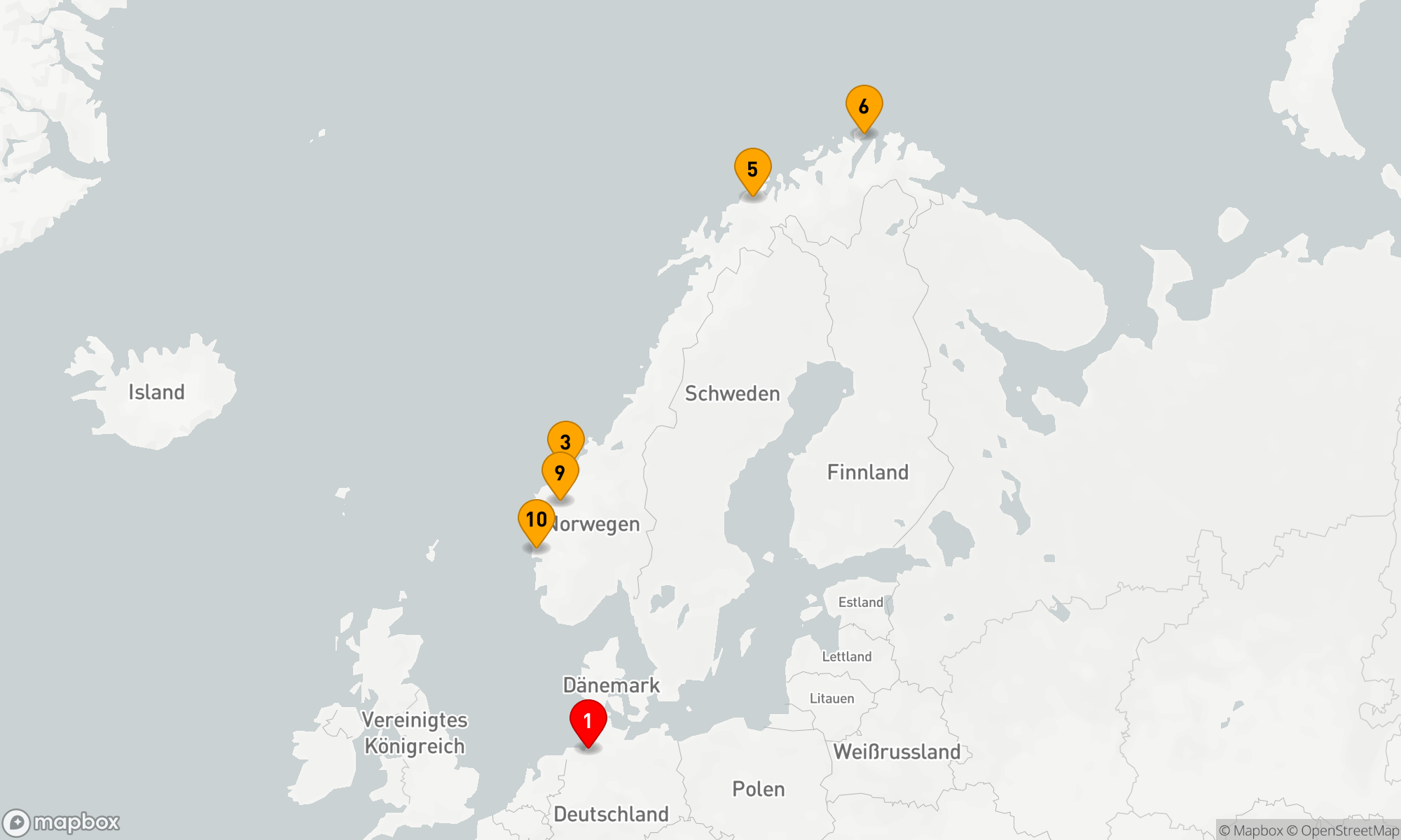 Route 11 Nächte - Norwegens Fjordwelten mit Nordkap