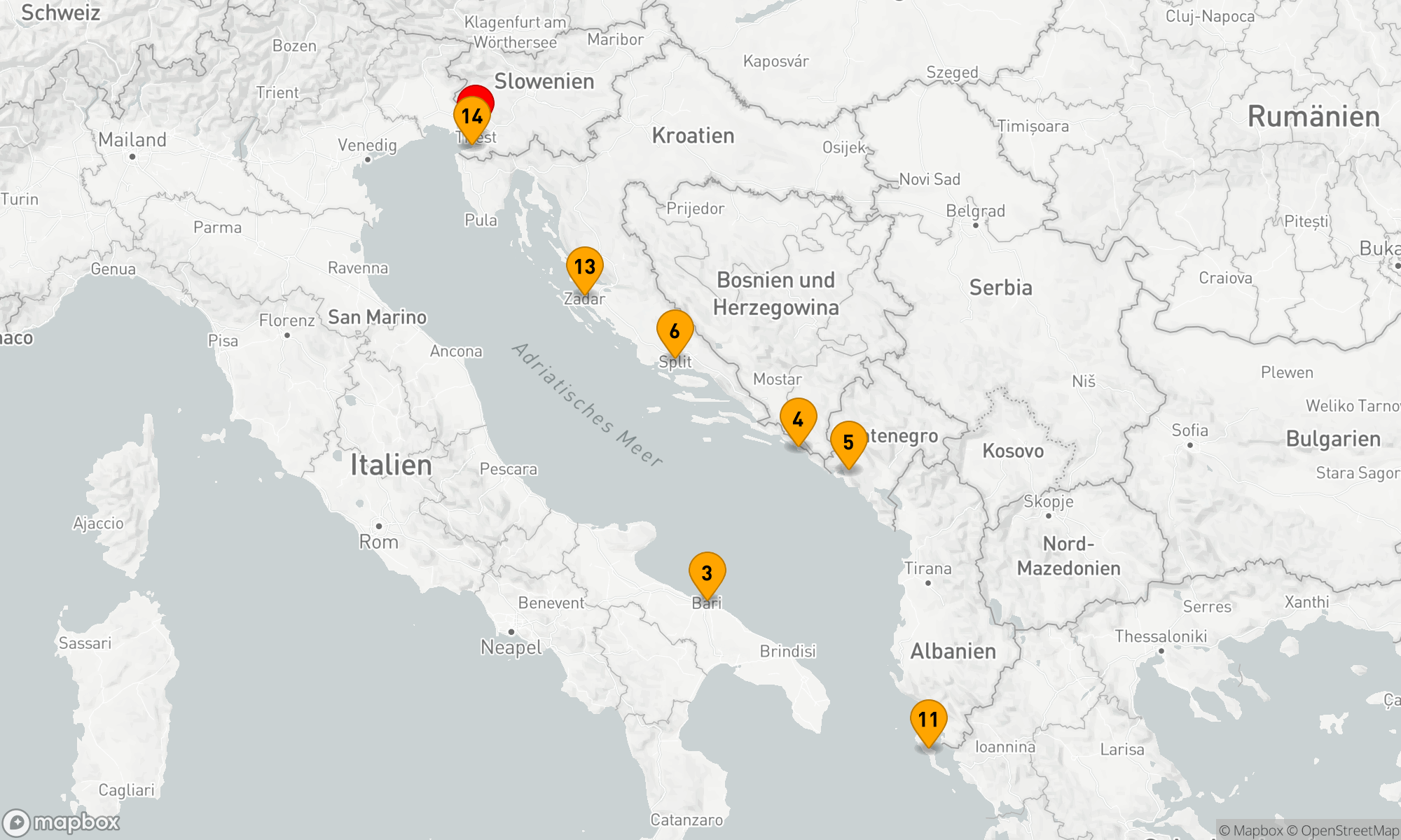 Route 14 Nächte - Adria intensiv