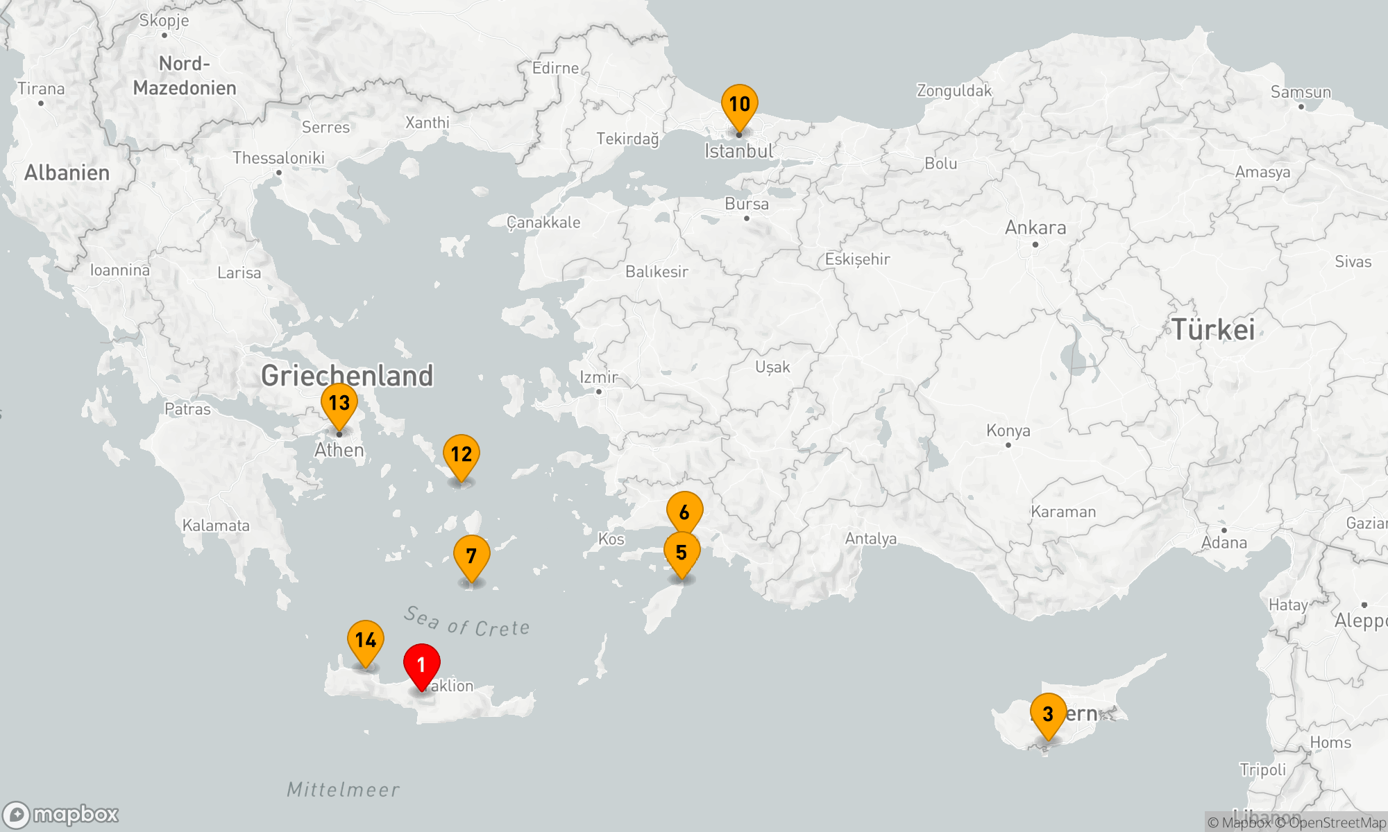 Route 14 Nächte - Griechische Inseln und Istanbul intensiv