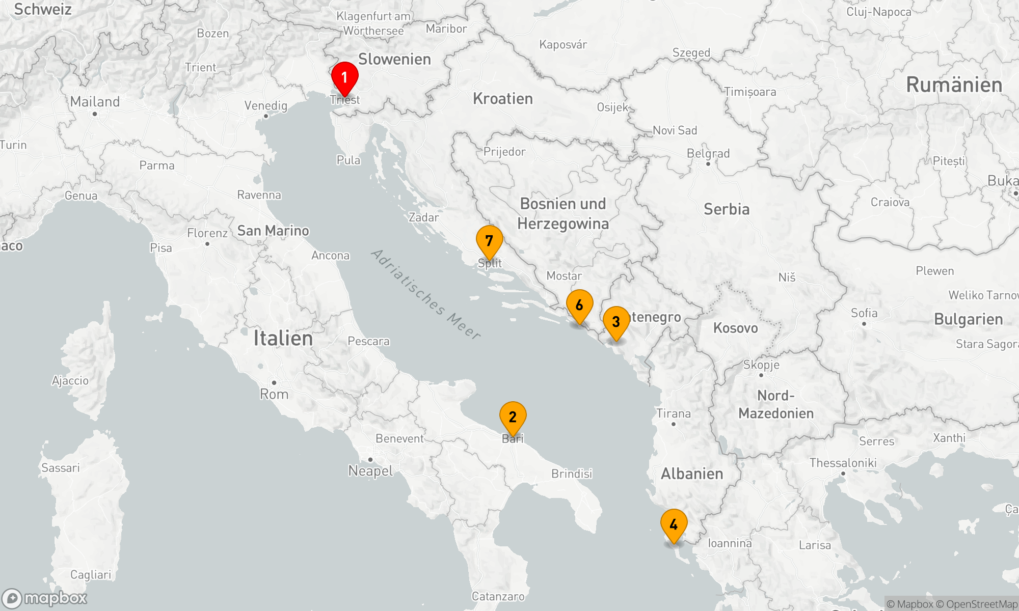 Route 7 Nächte - Adriatische Entdeckungsreise