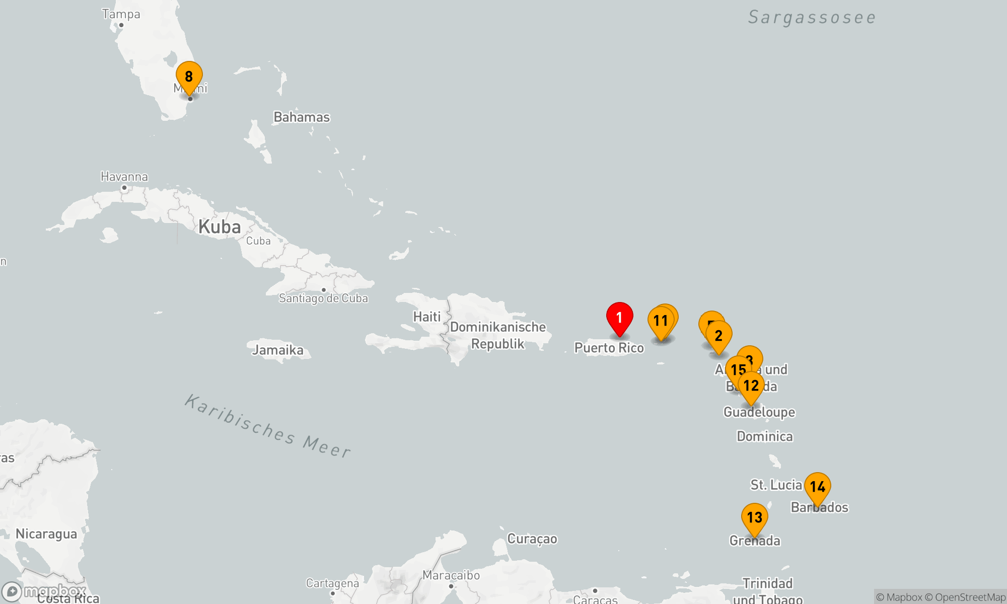 Route 15 Nächte - Karibische Inselträume: Entdeckung unberührter Paradiese