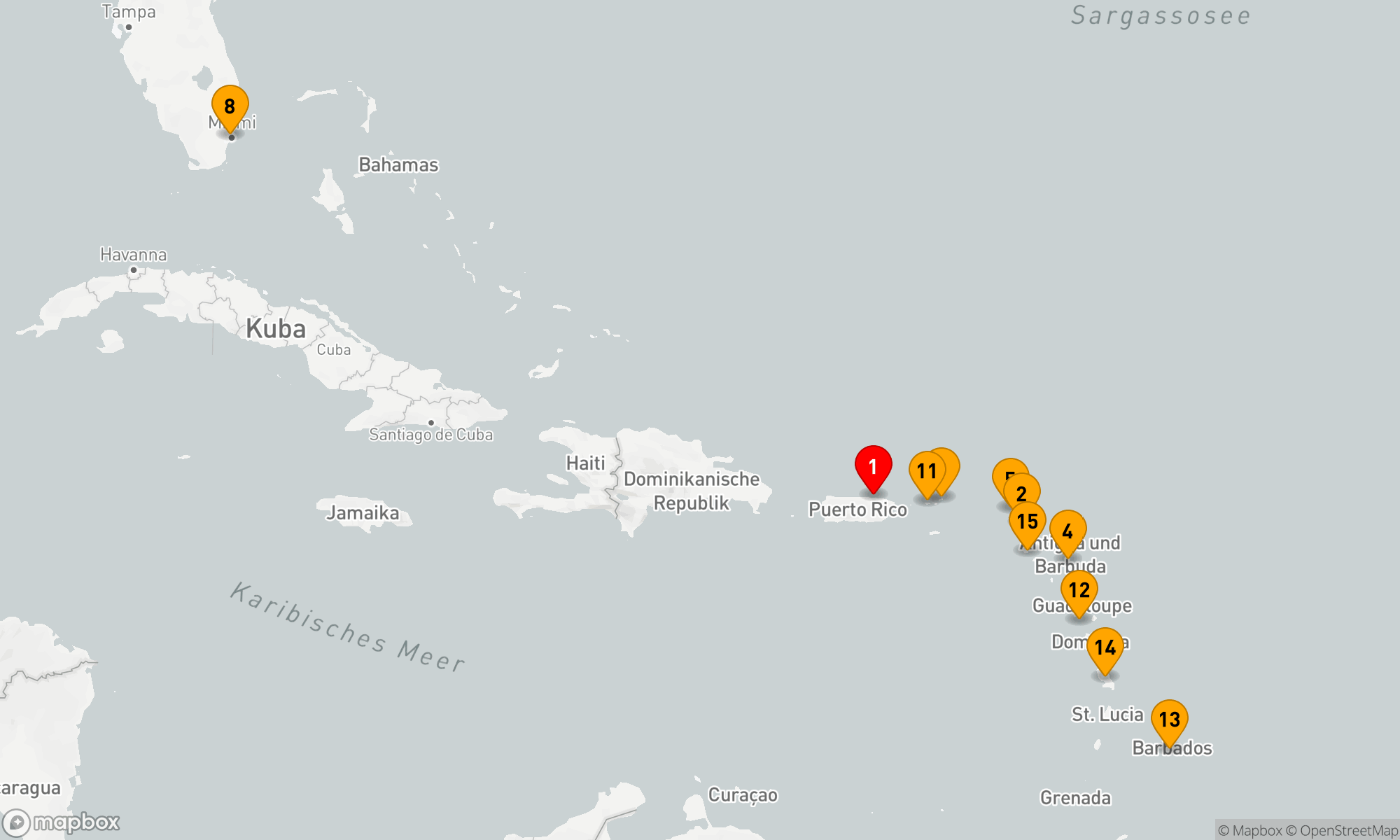 Route 15 Nächte - Karibische Entdeckungsreise