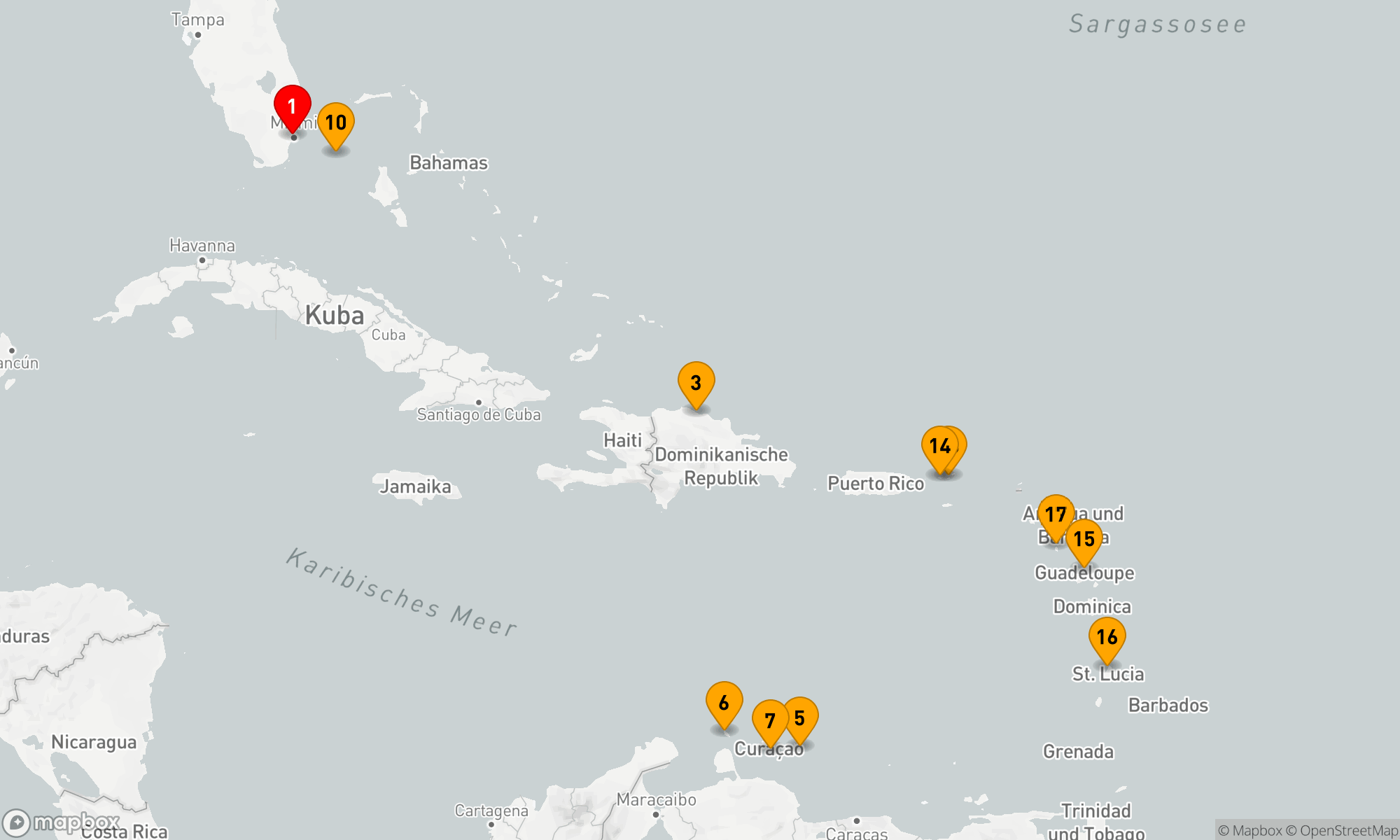 Route 20 Nächte - Karibische Traumreise