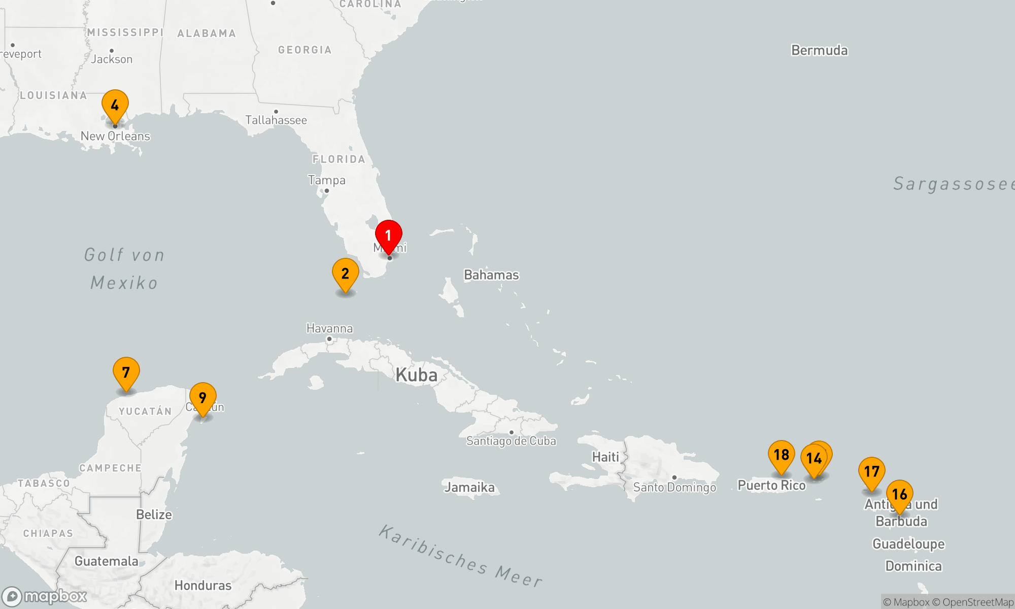 Route 17 Nächte - Inselträume der Karibik