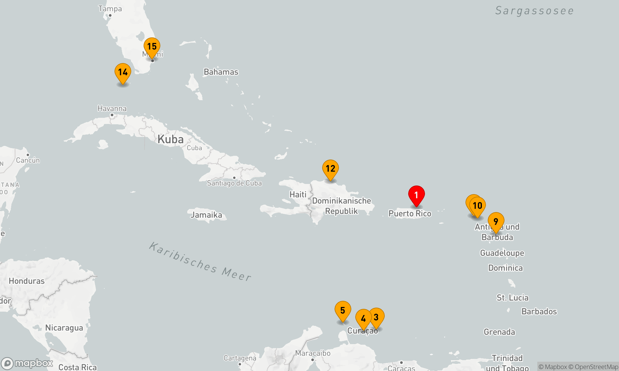 Route 14 Nächte - Karibische Inselträume: Von San Juan nach Miami