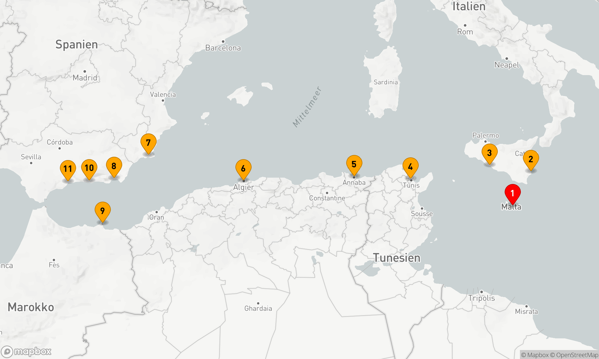 Route 10 Nächte - Antike Küsten des Mittelmeers