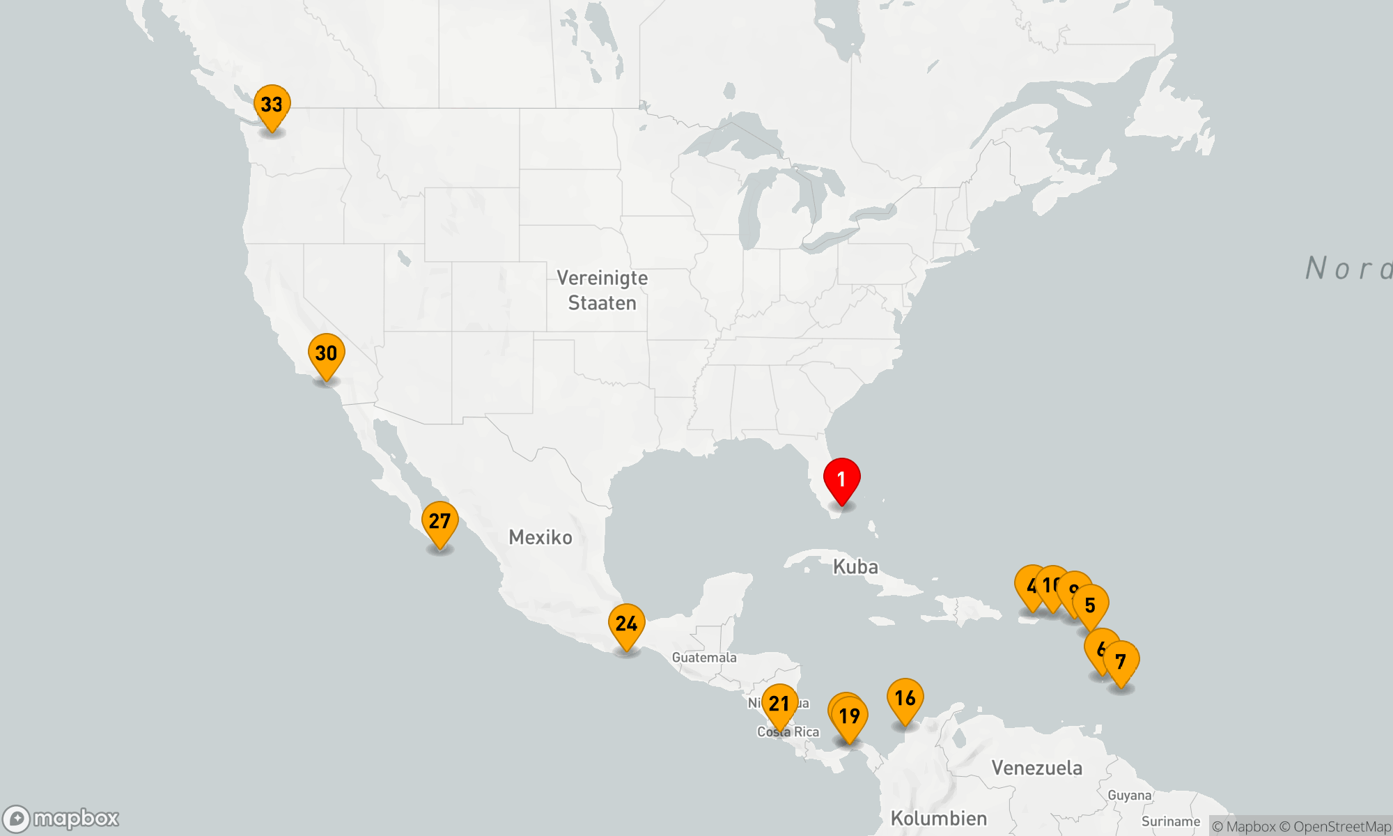 Route 32 Nächte - USA - Mittelamerika - Karibik (Q610A)