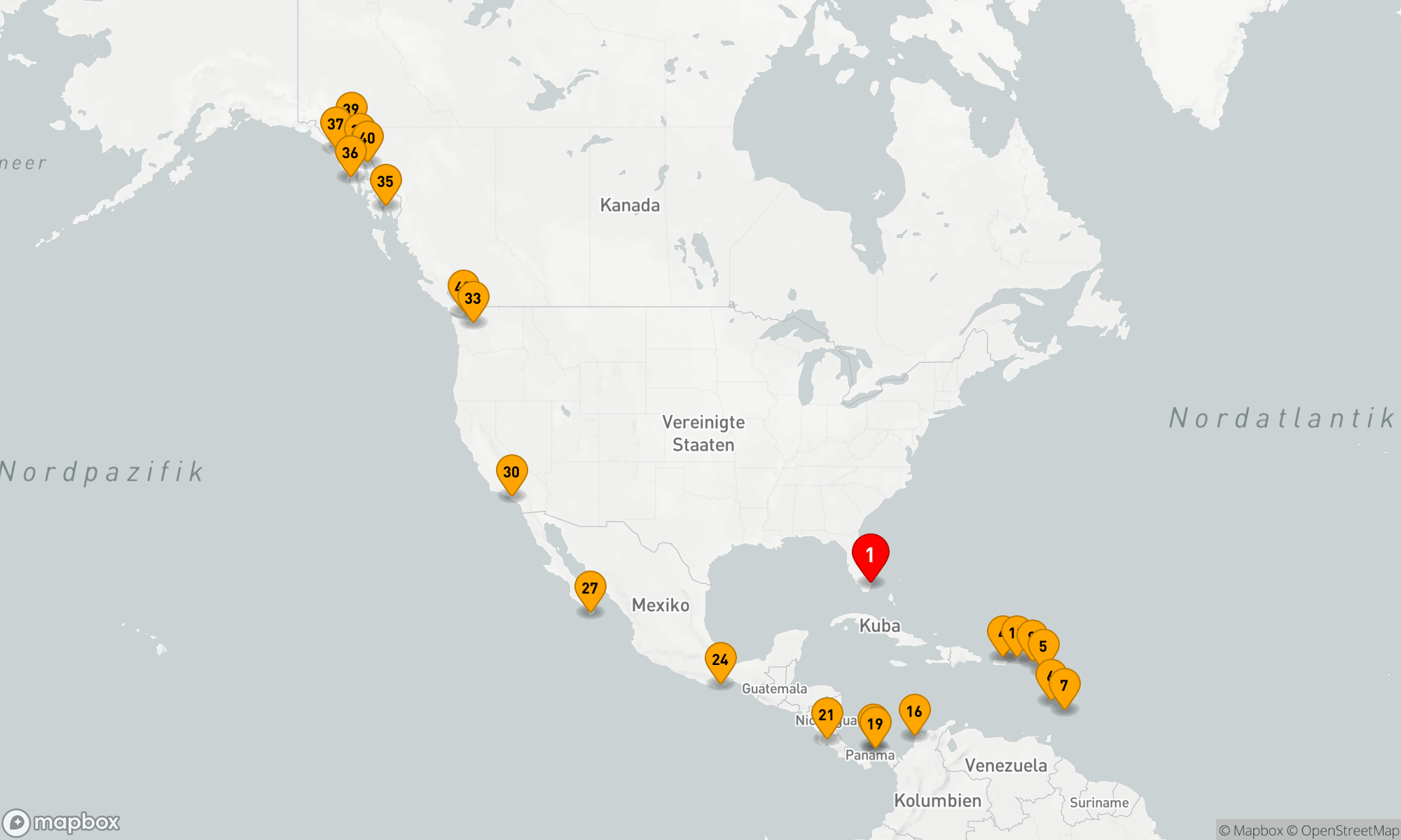 Route 42 Nächte - Mittelamerika - Karibik - Alaska (Q610B)