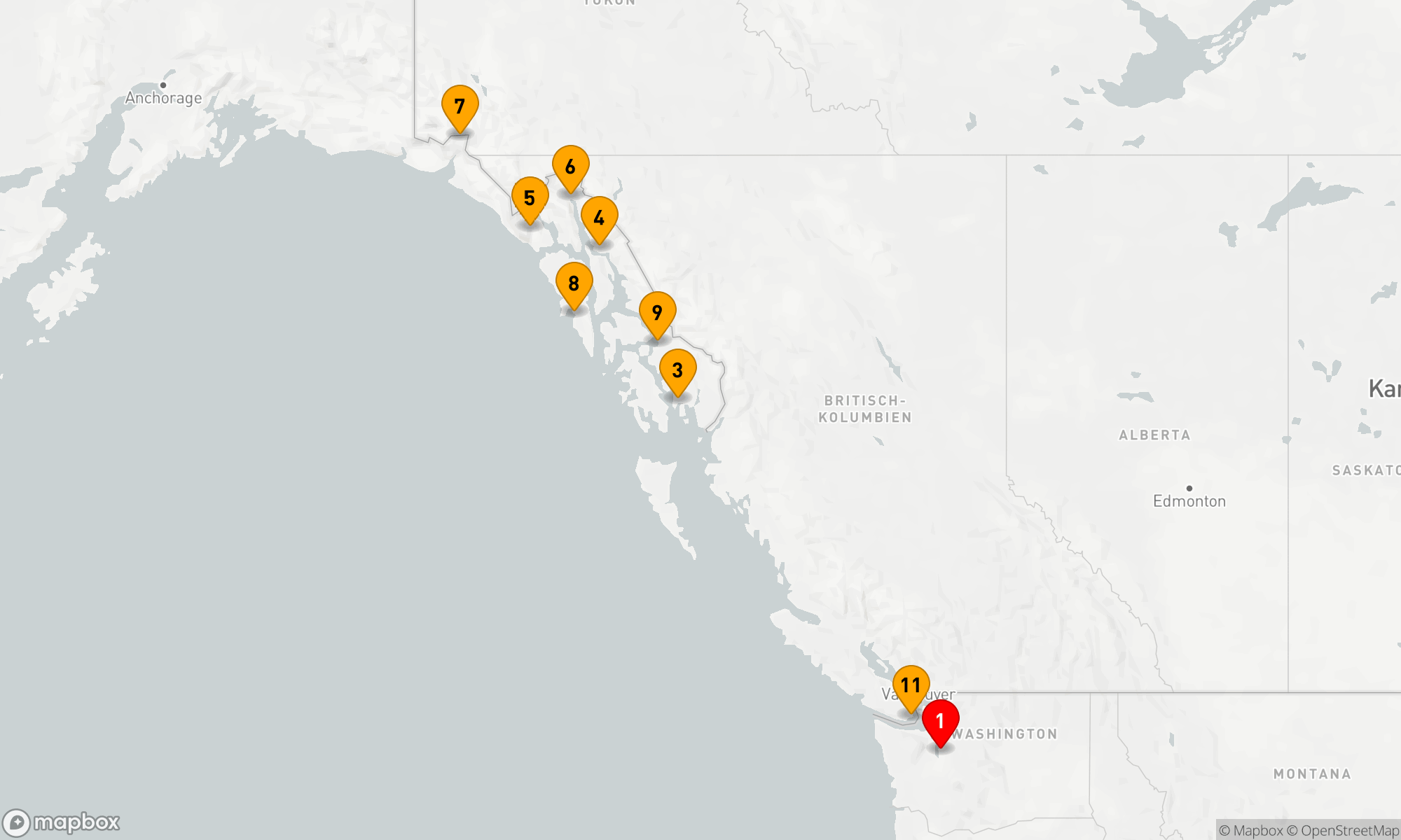 Route 11 Nächte - Alaska (Q621)
