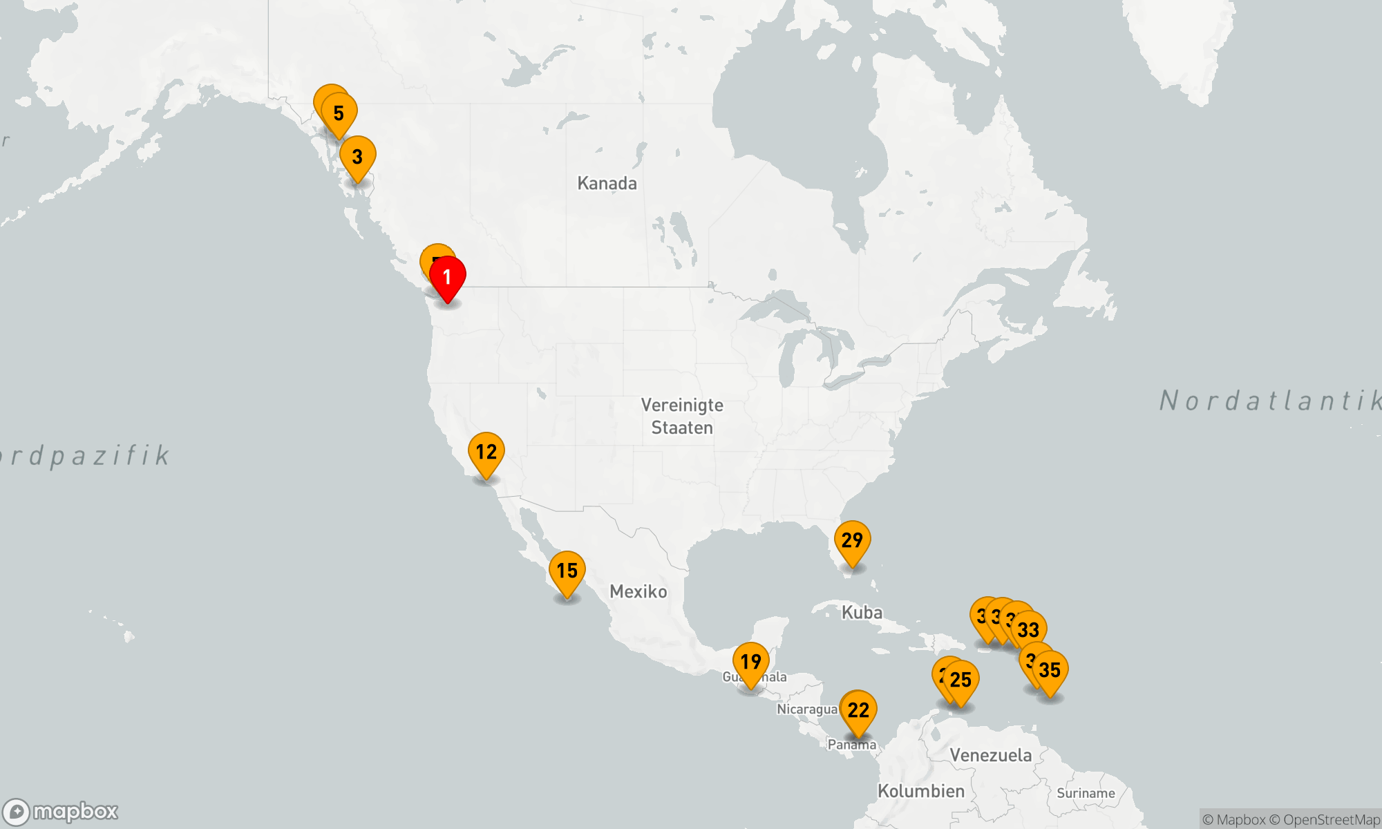 Route 40 Nächte - Alaska - Mittelamerika - Karibik (Q626B)
