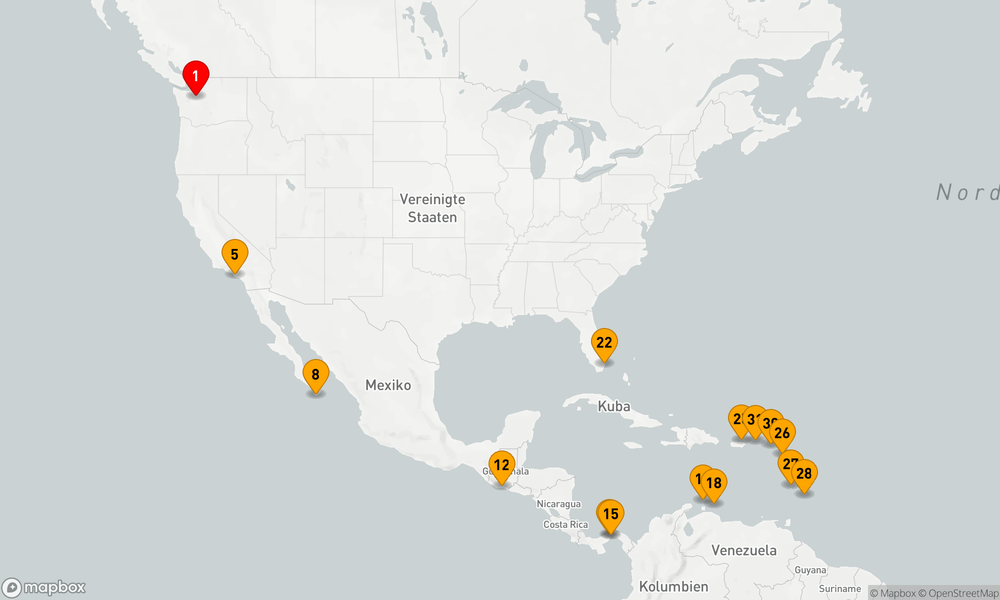 Route 33 Nächte - USA - Mittelamerika - Karibik (Q627A)