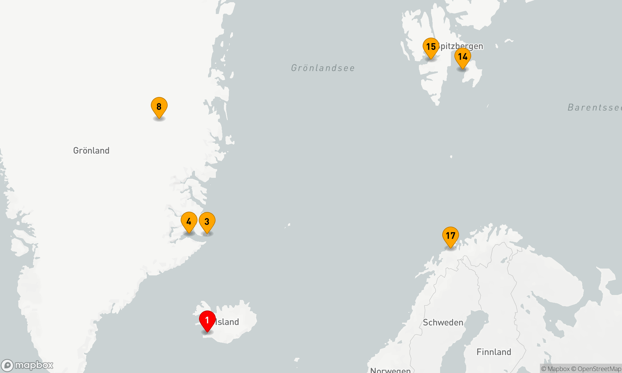 Route 16 Nächte - Polar-Abenteuer zwischen Nordost-Grönland und Spitzbergen